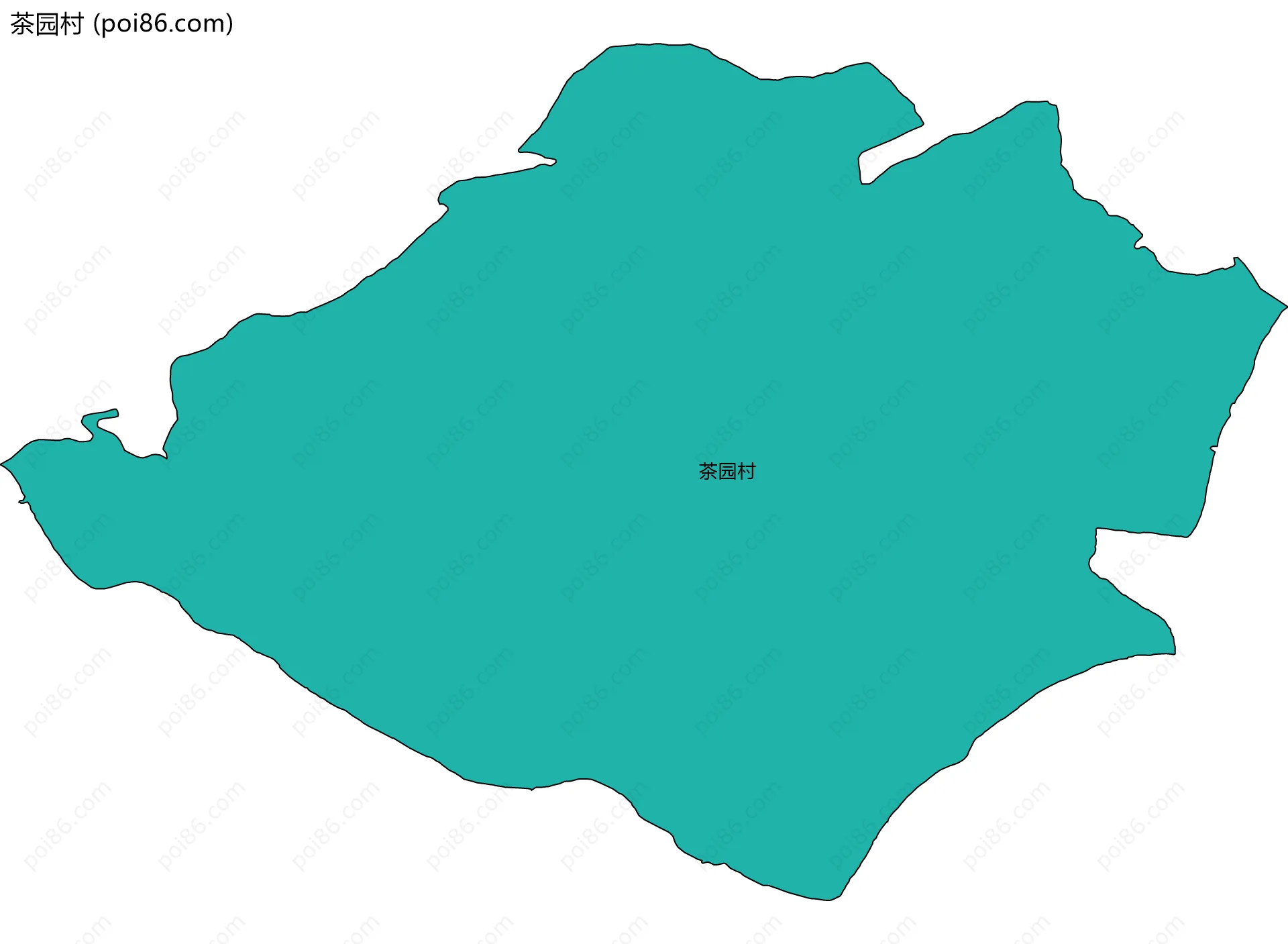 茶园村边界地图