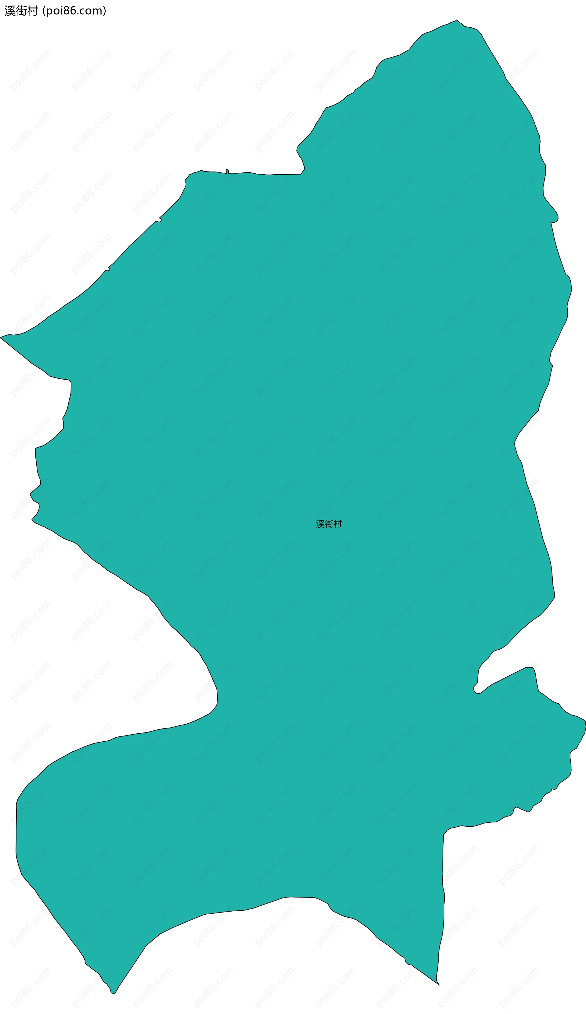 溪街村边界地图