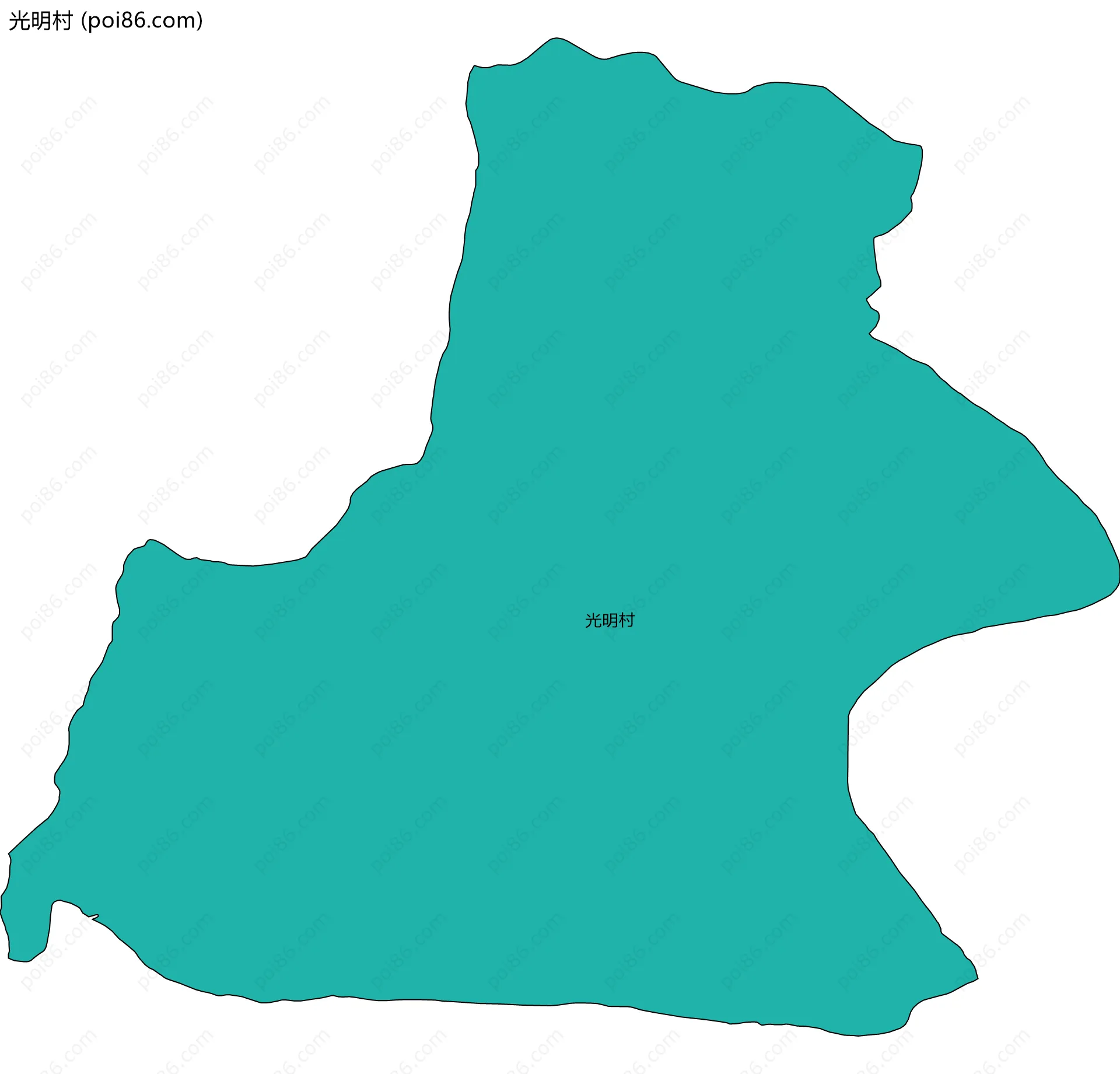 光明村边界地图