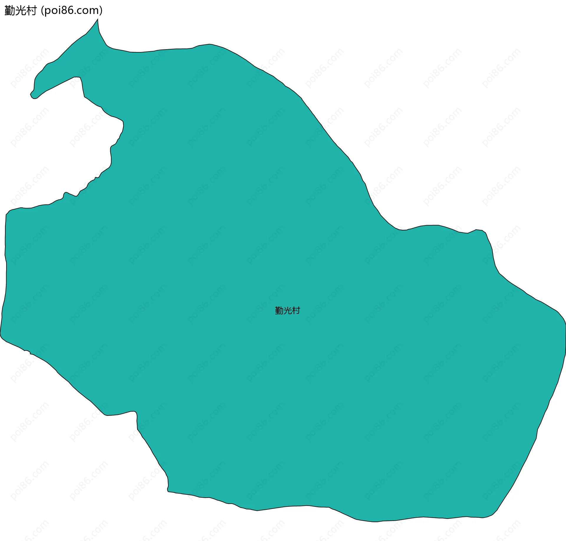 勤光村边界地图