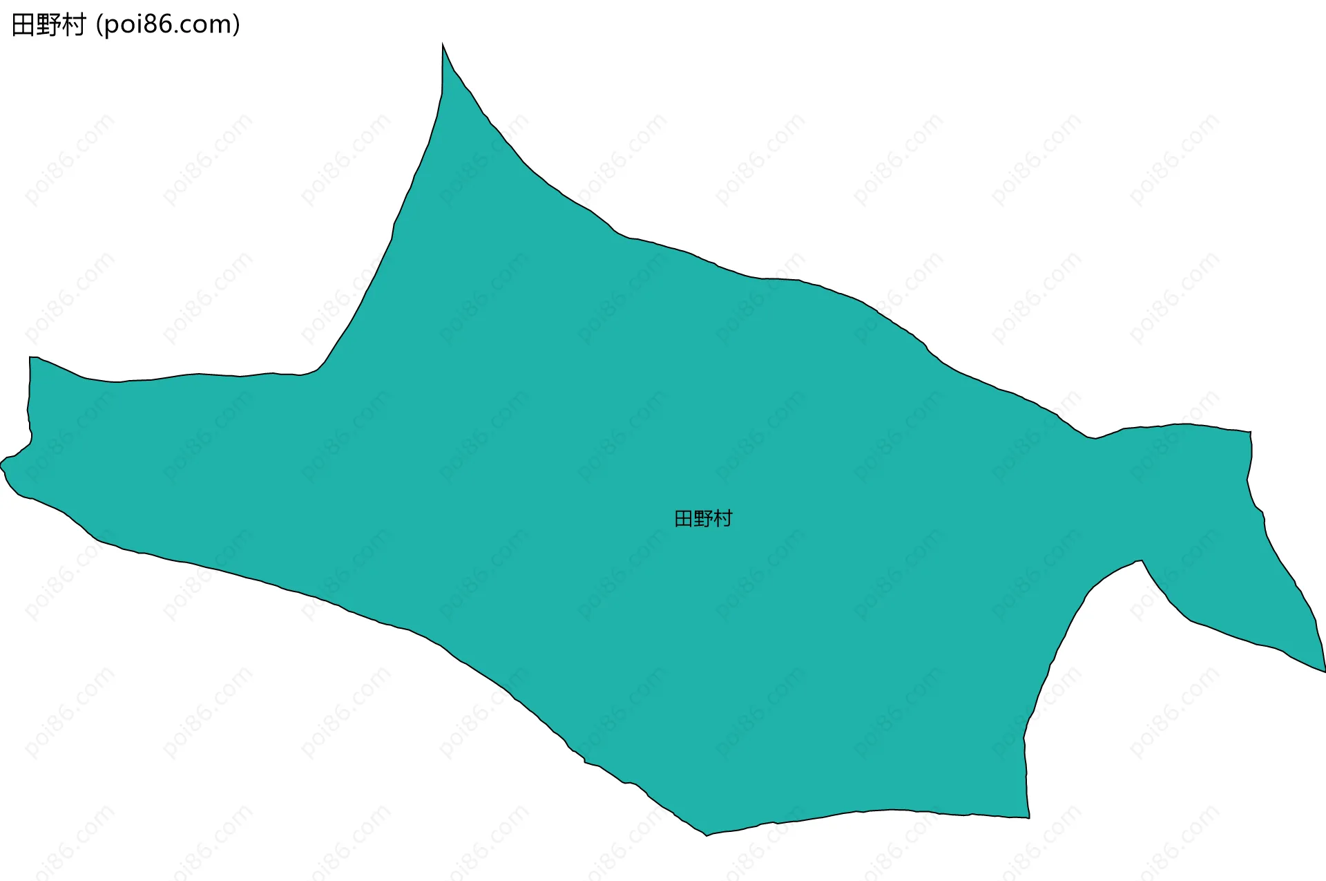 田野村边界地图