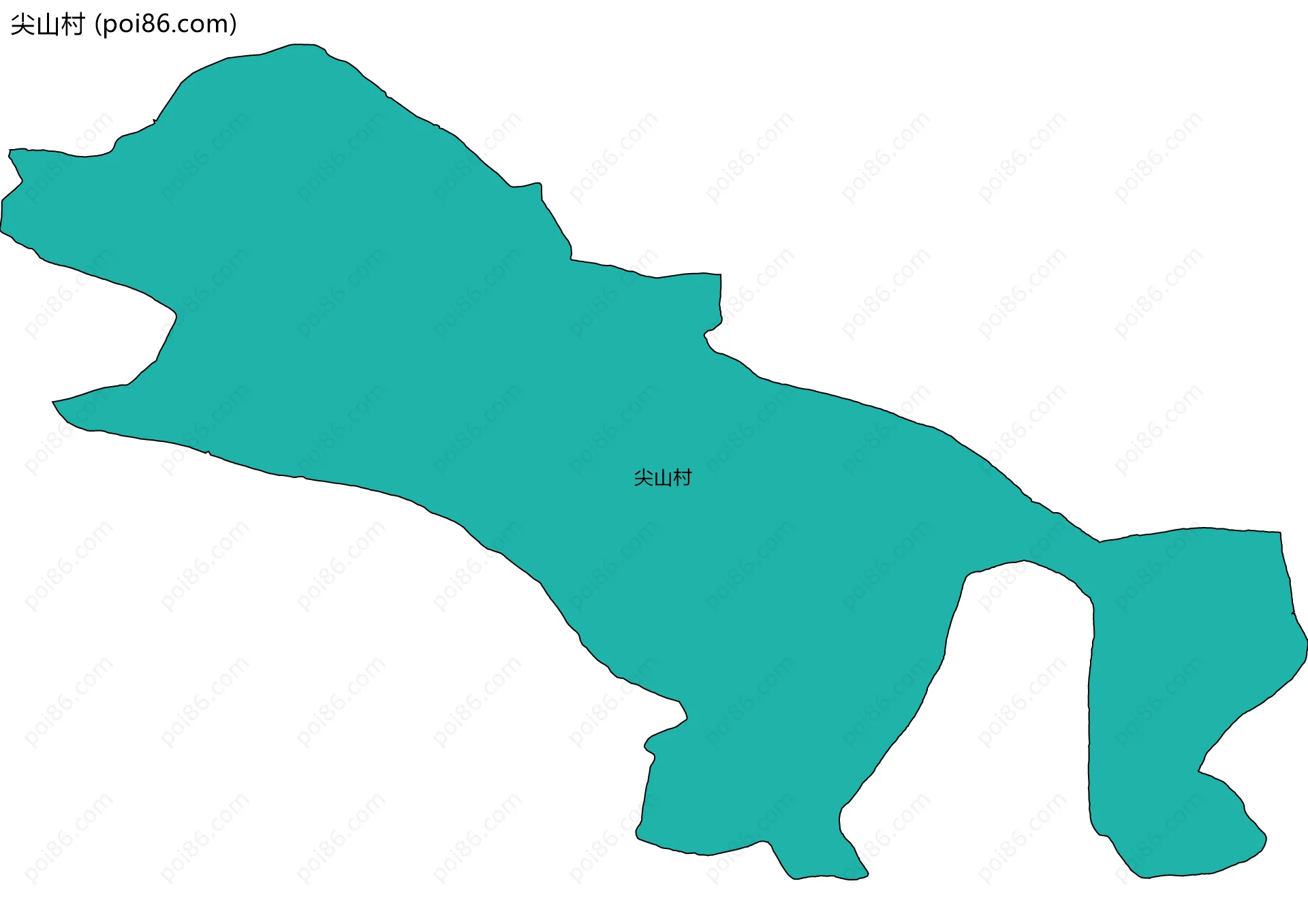 尖山村边界地图