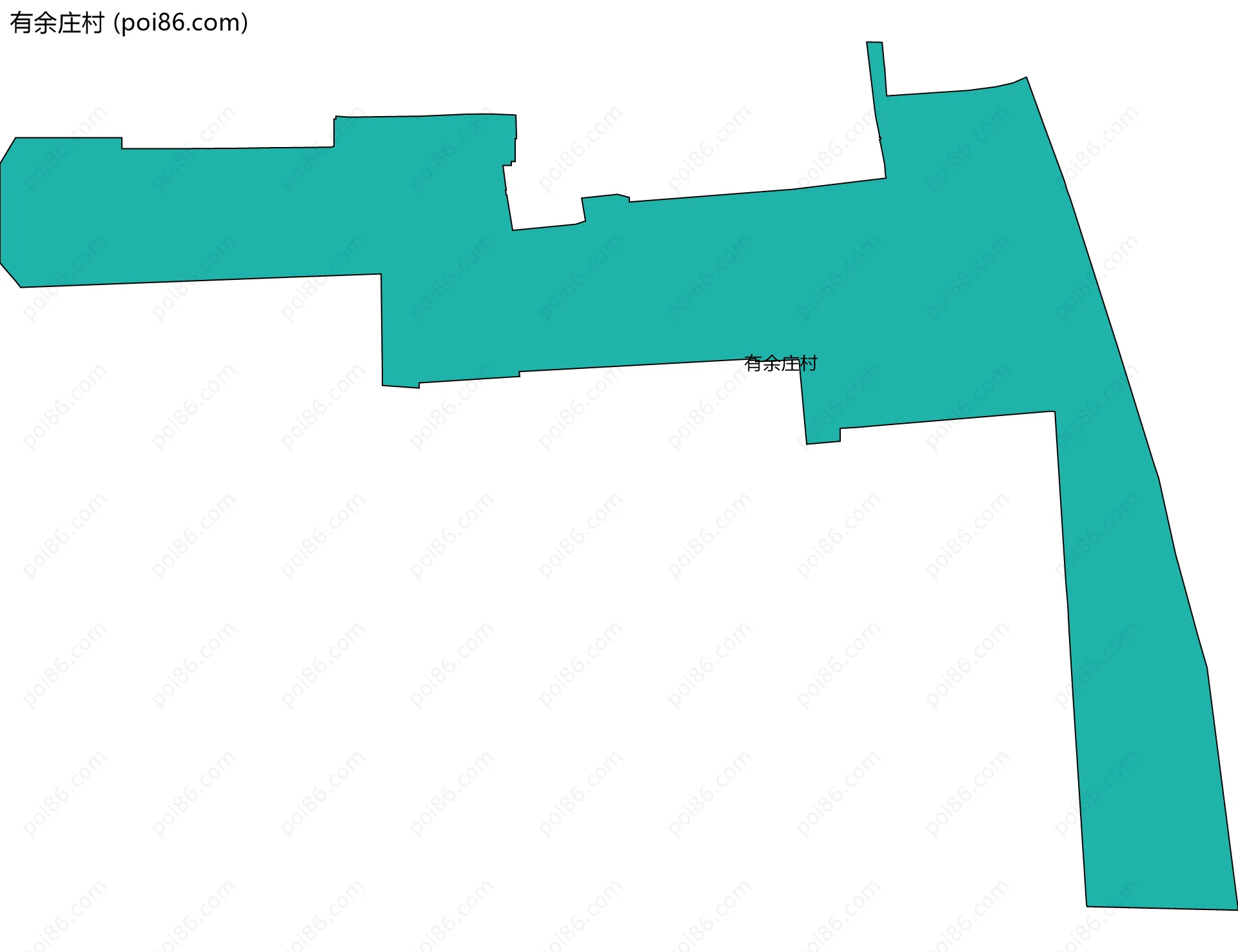 有余庄村边界地图
