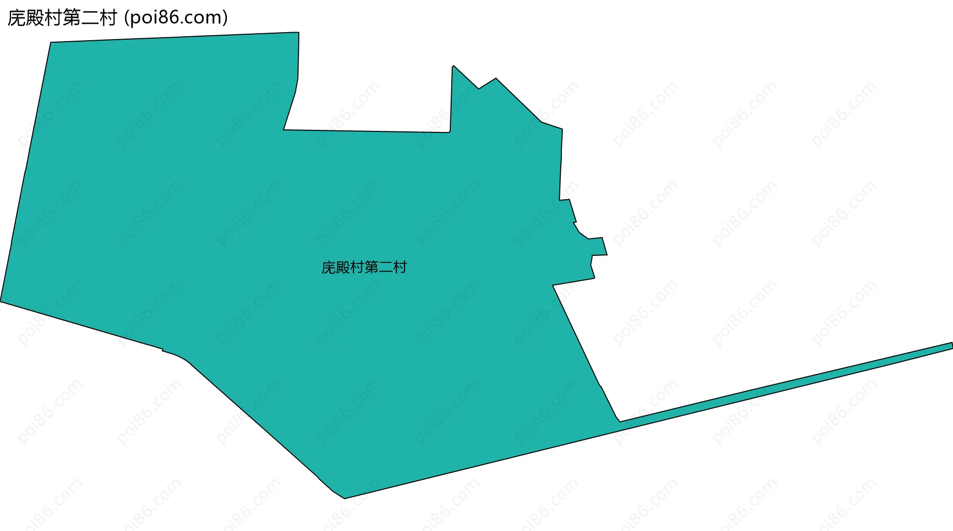 庑殿村第二村边界地图