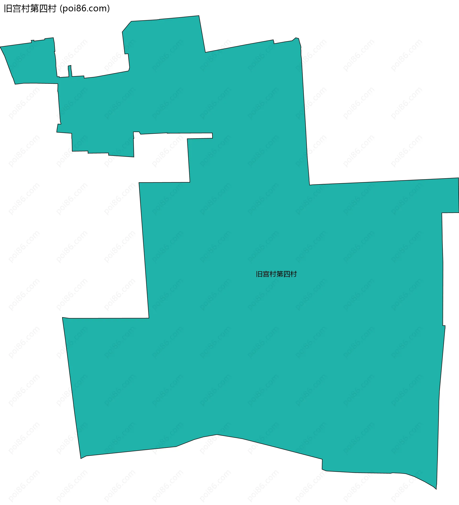 旧宫村第四村边界地图