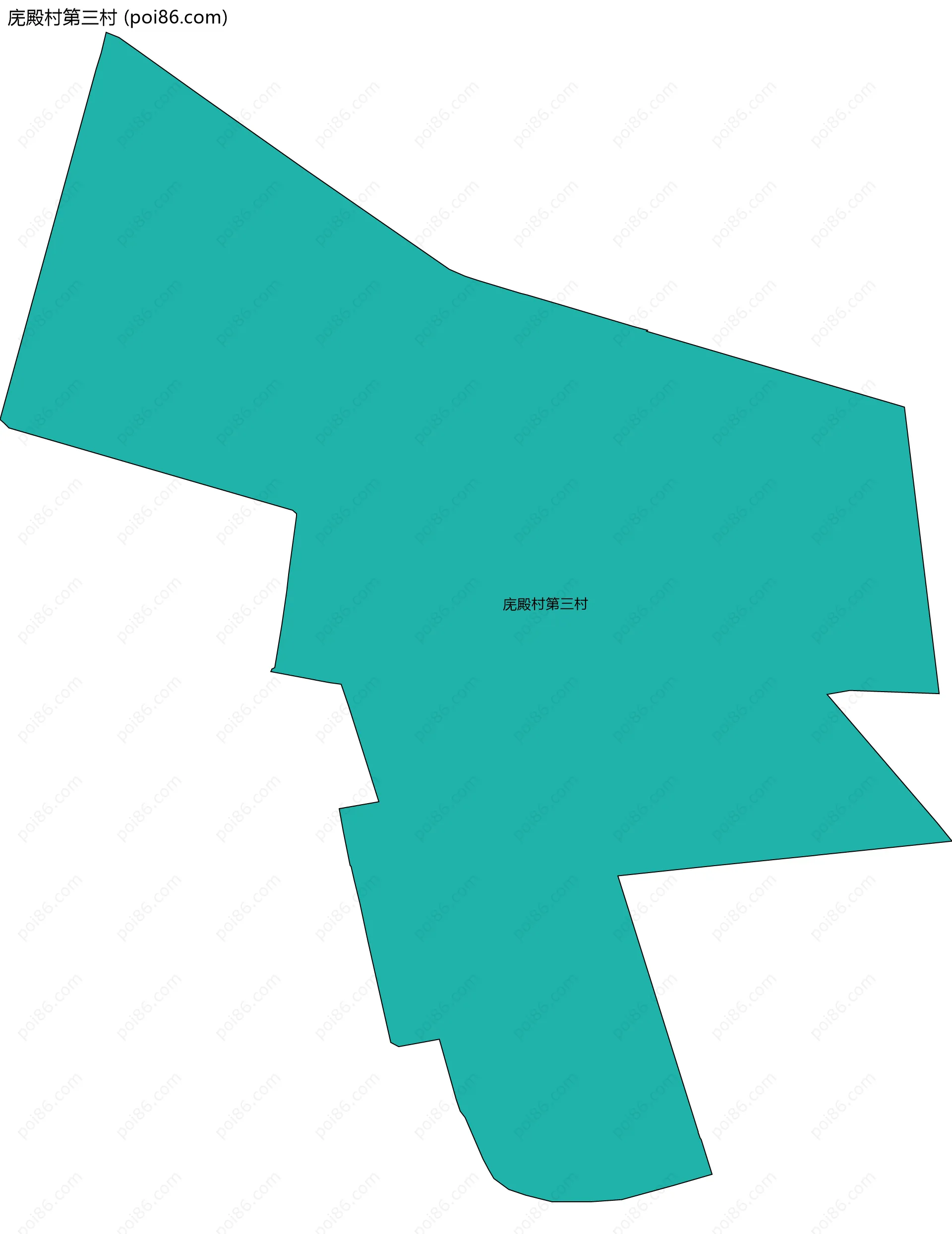 庑殿村第三村边界地图