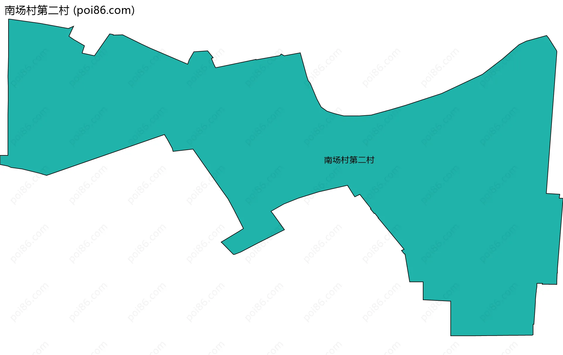 南场村第二村边界地图