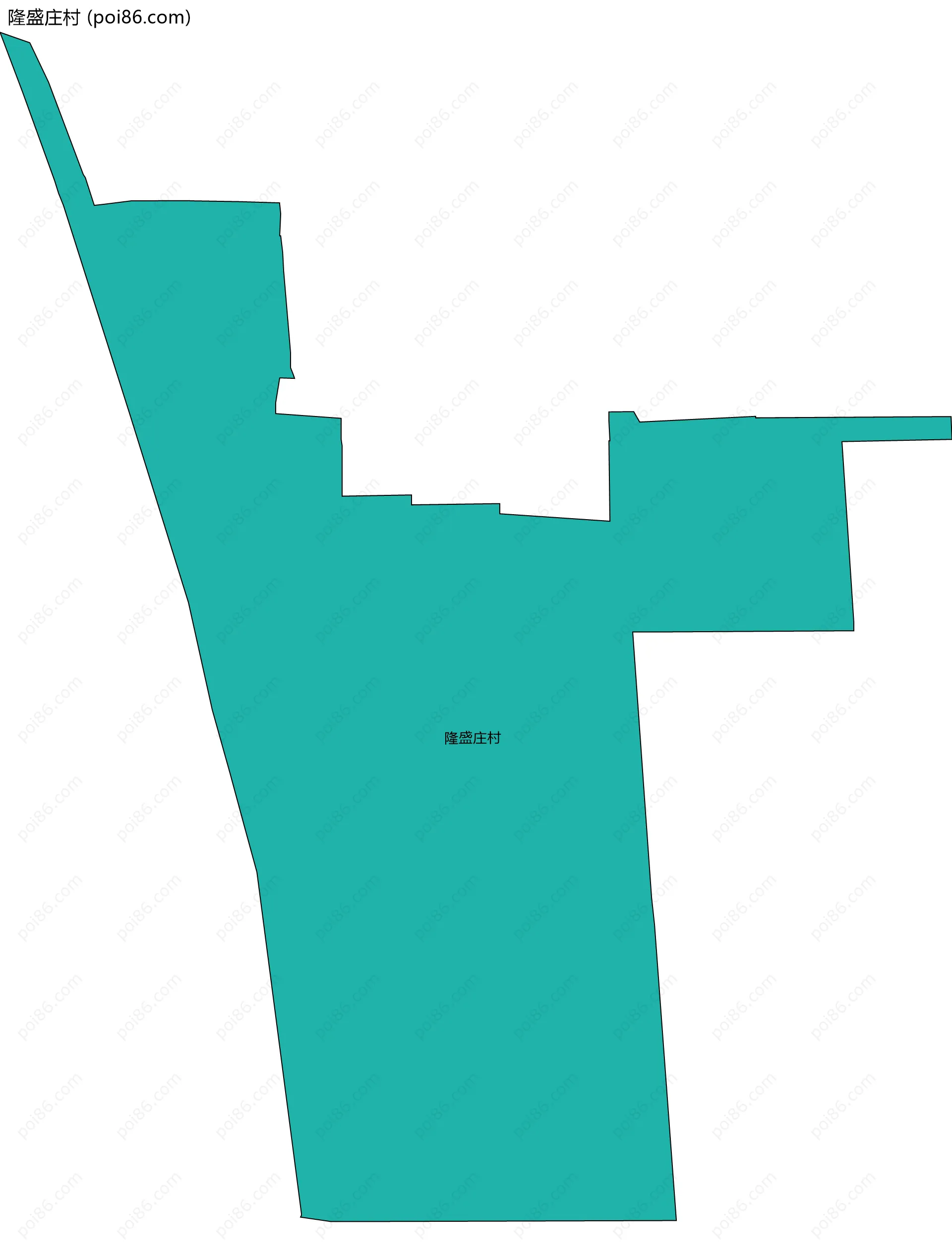 隆盛庄村边界地图