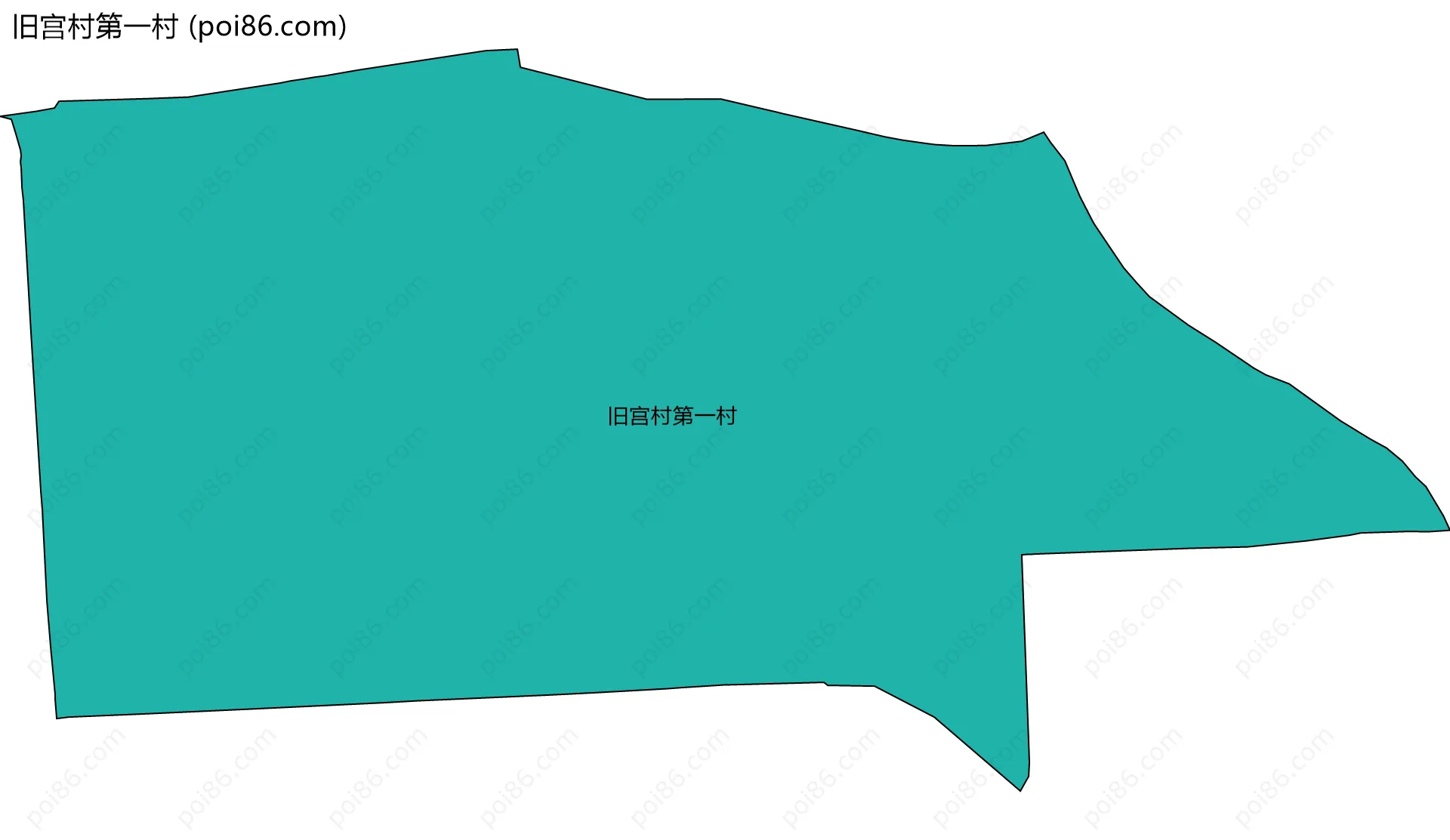 旧宫村第一村边界地图
