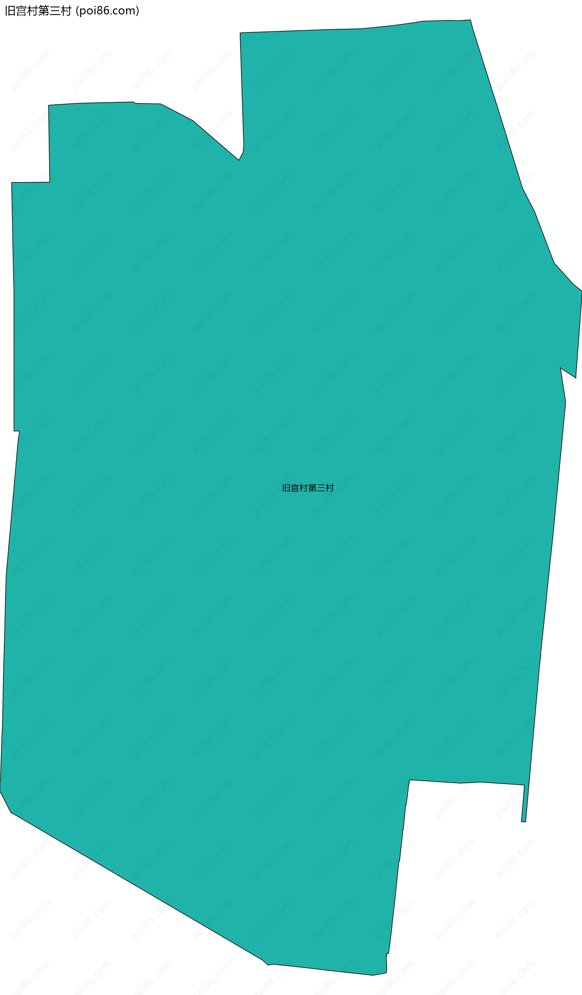 旧宫村第三村边界地图