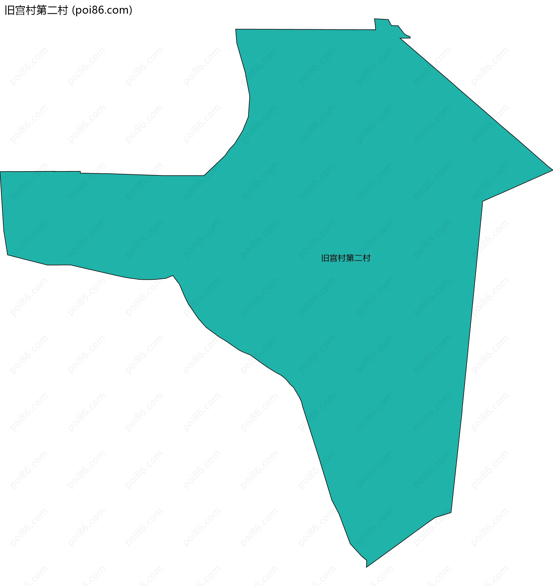 旧宫村第二村边界地图