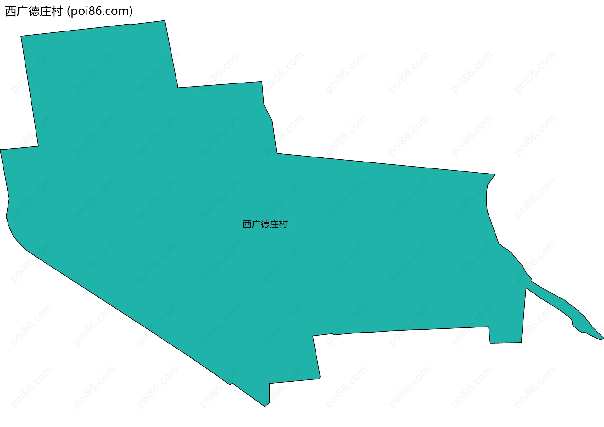 西广德庄村边界地图