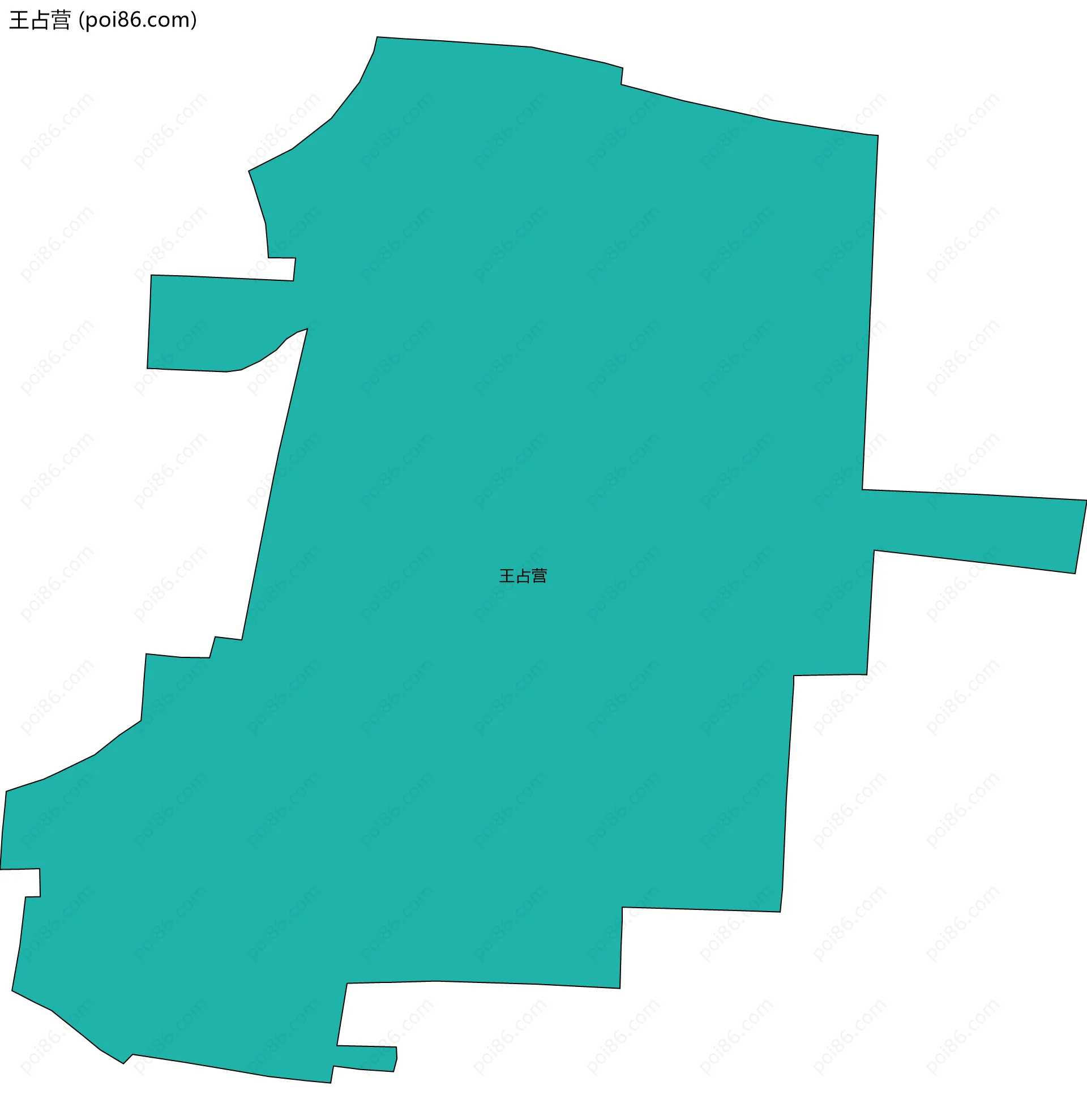 王占营边界地图