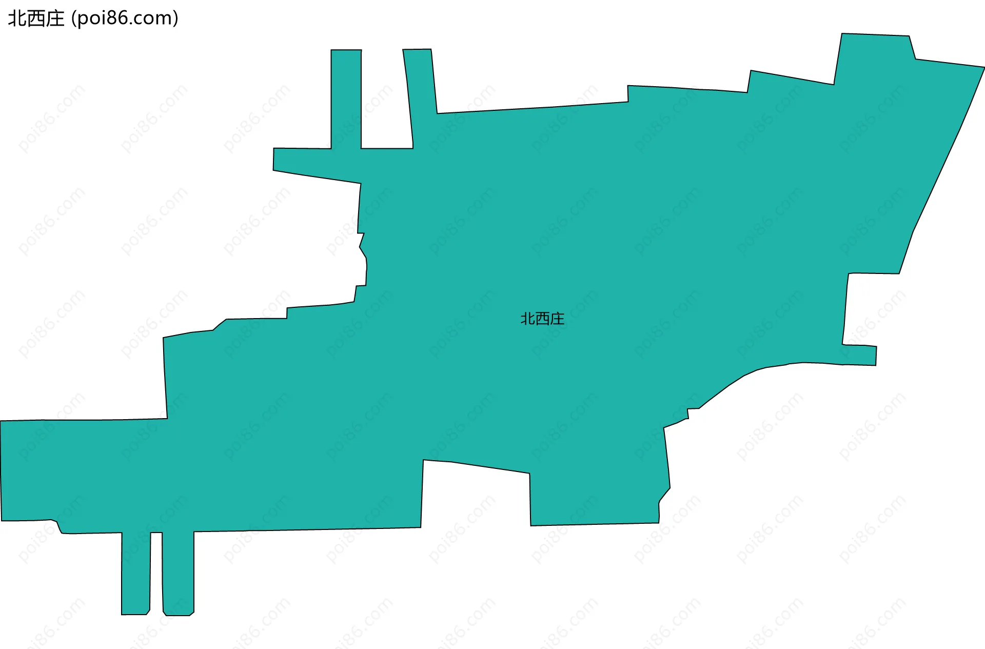 北西庄边界地图