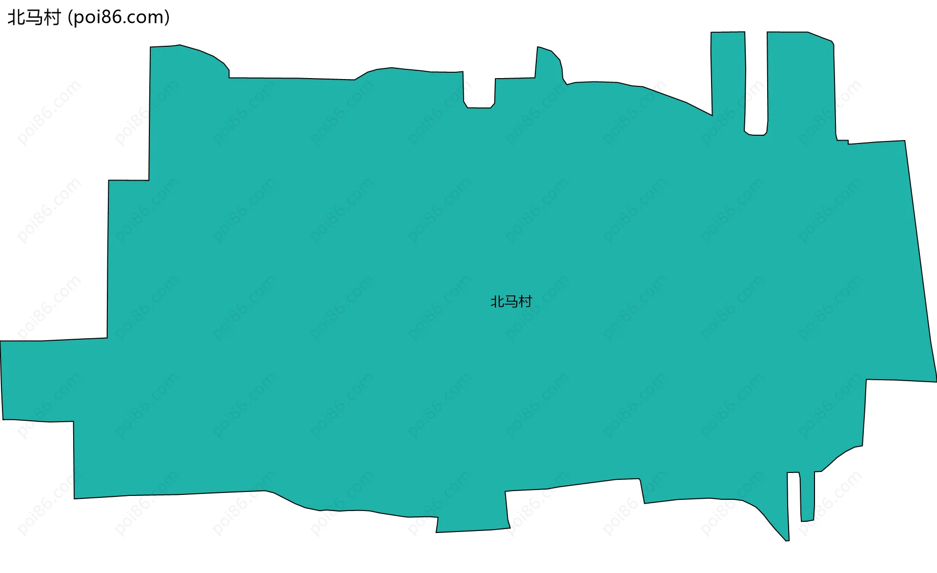 北马村边界地图