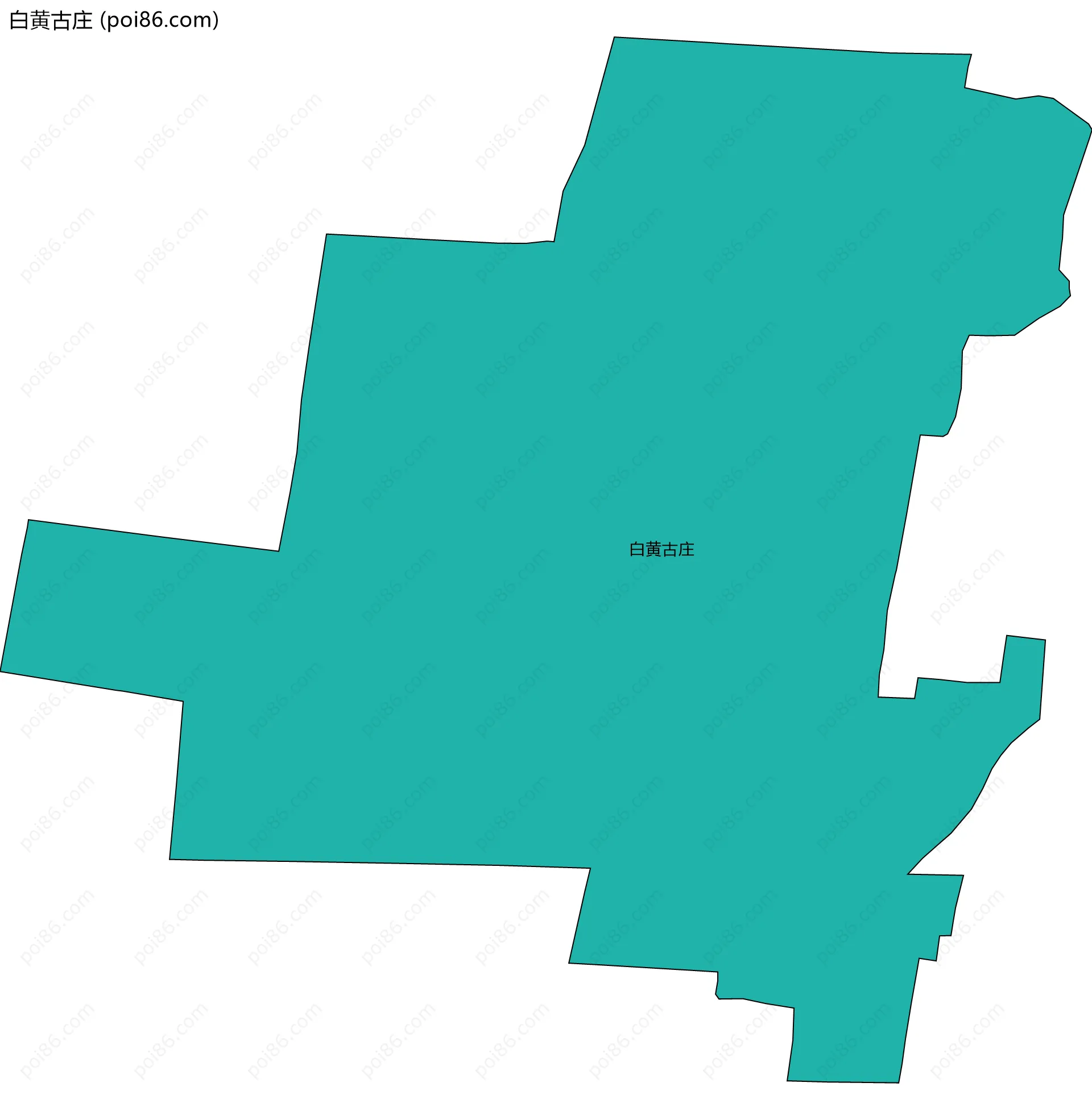 白黄古庄边界地图