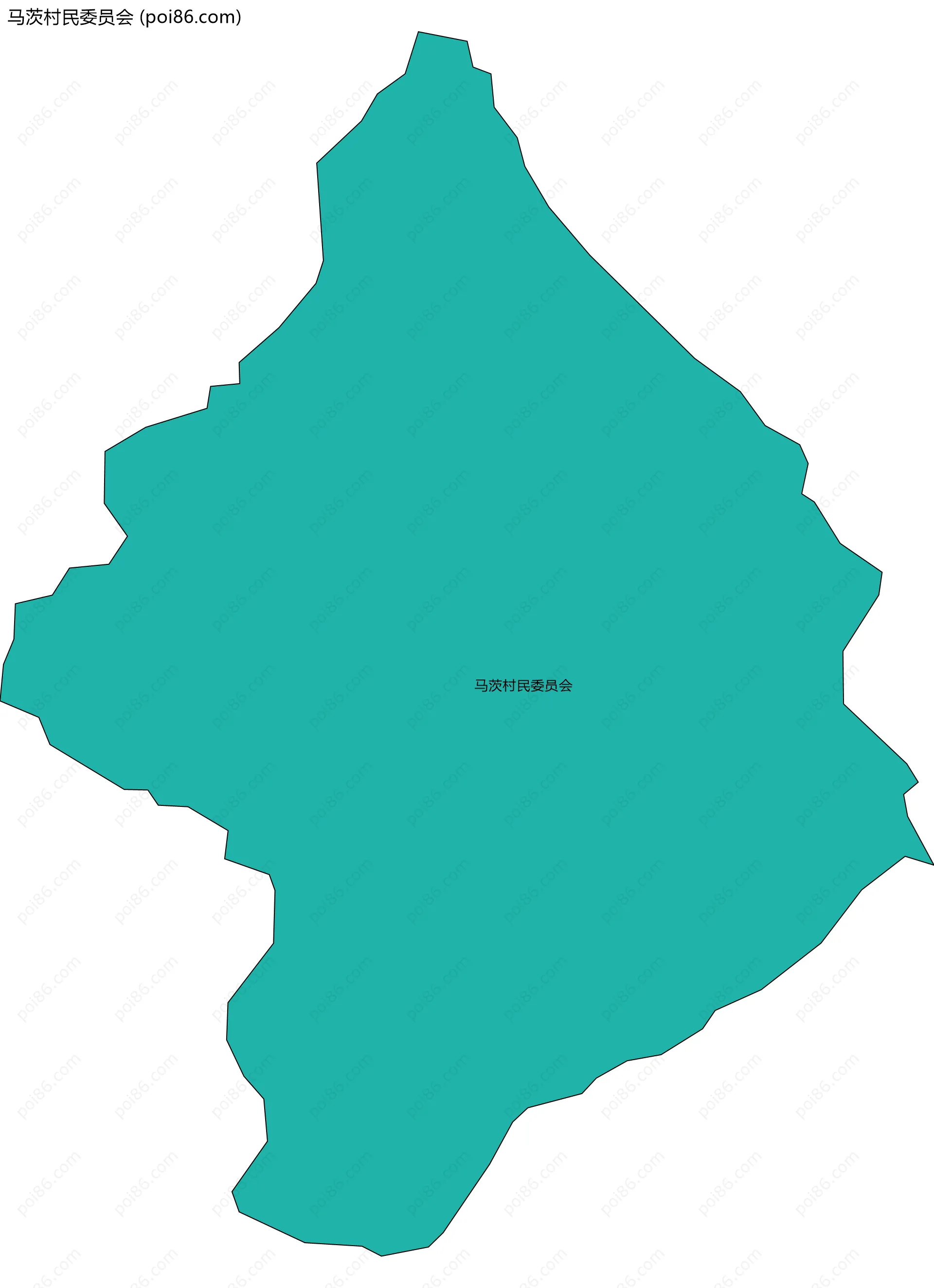 马茨村民委员会边界地图