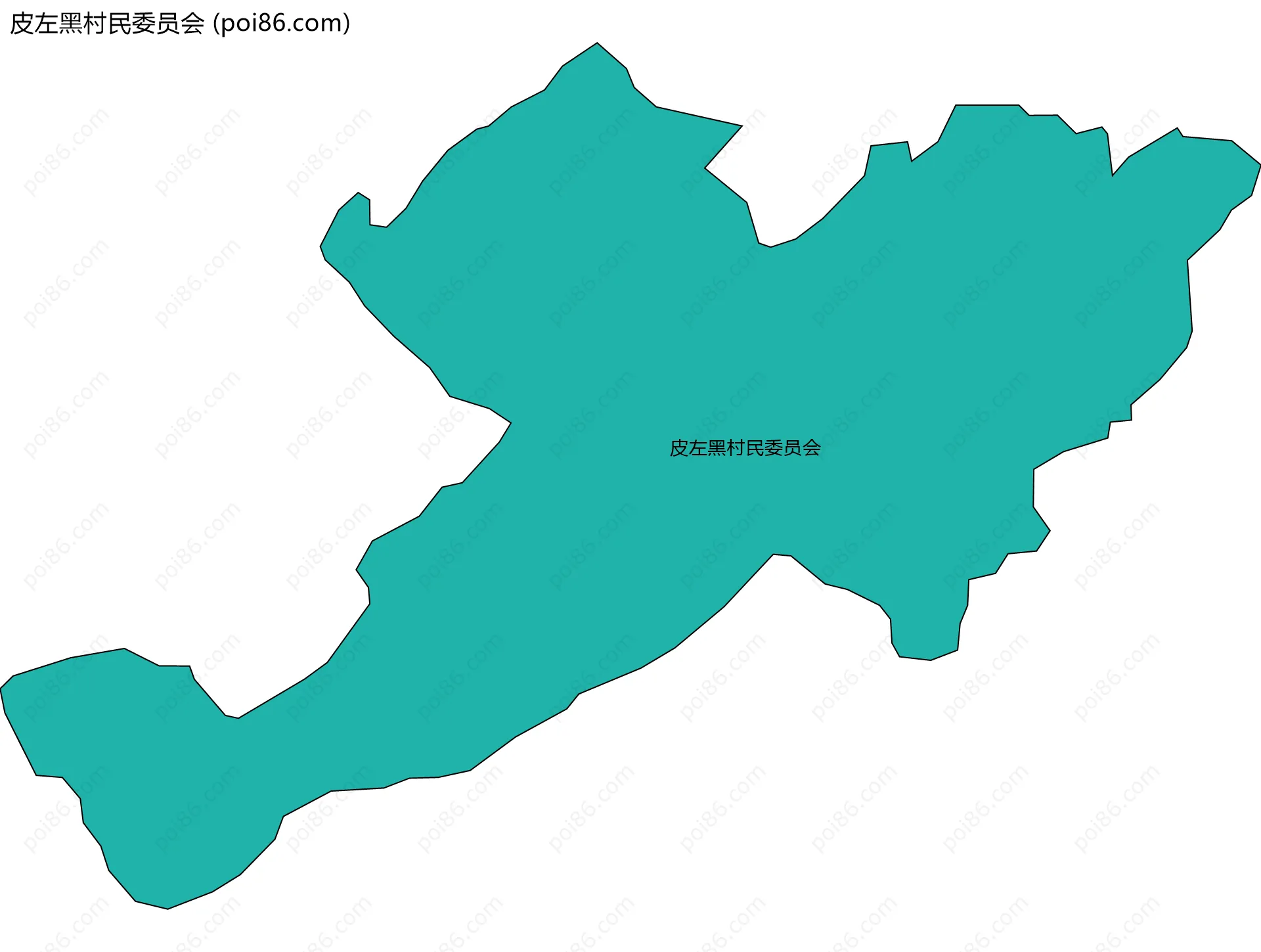 皮左黑村民委员会边界地图