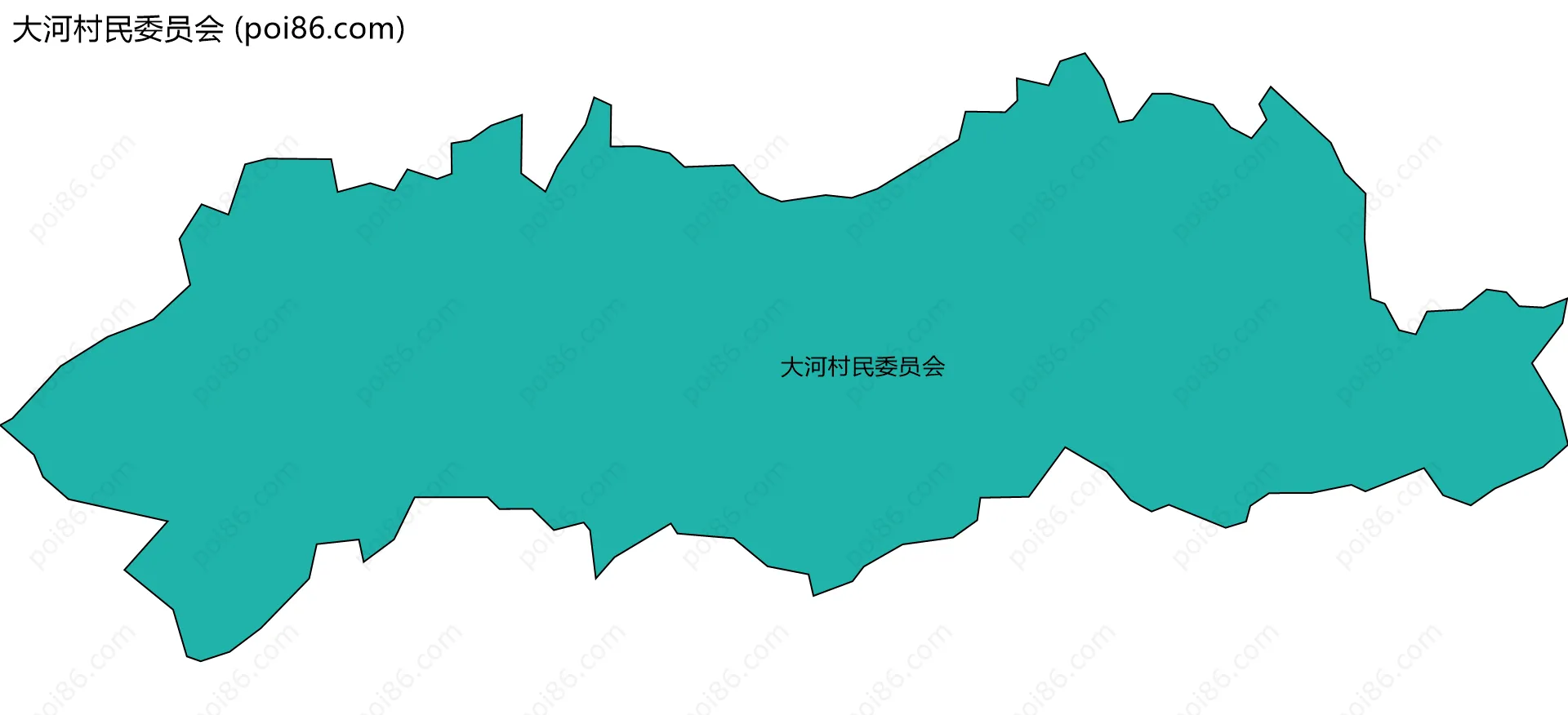 大河村民委员会边界地图