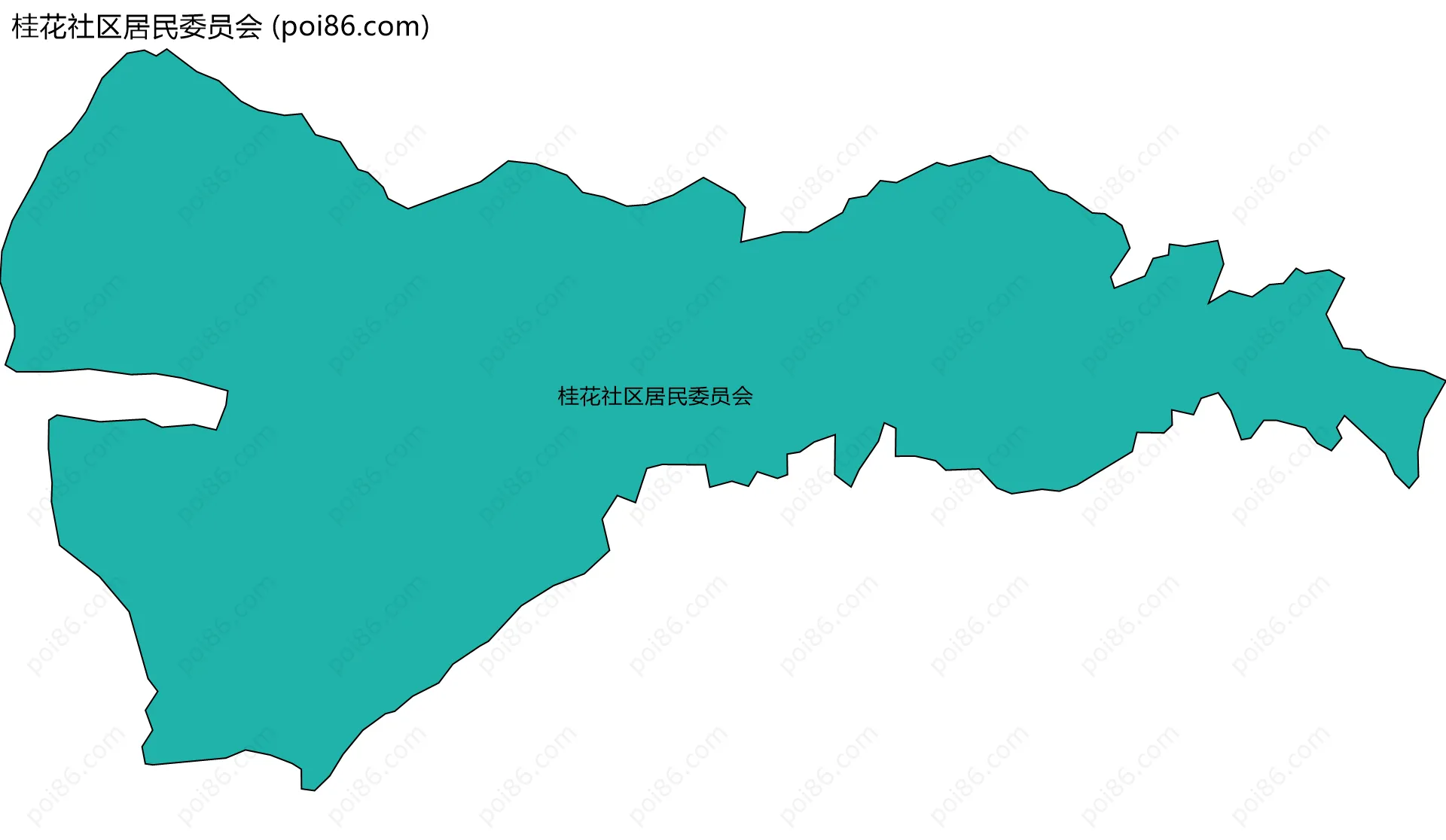 桂花社区居民委员会边界地图