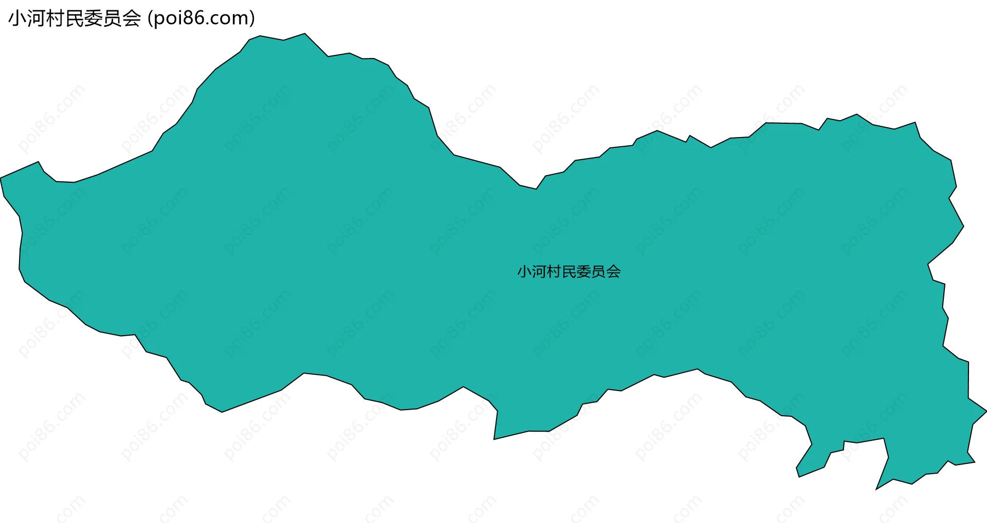 小河村民委员会边界地图