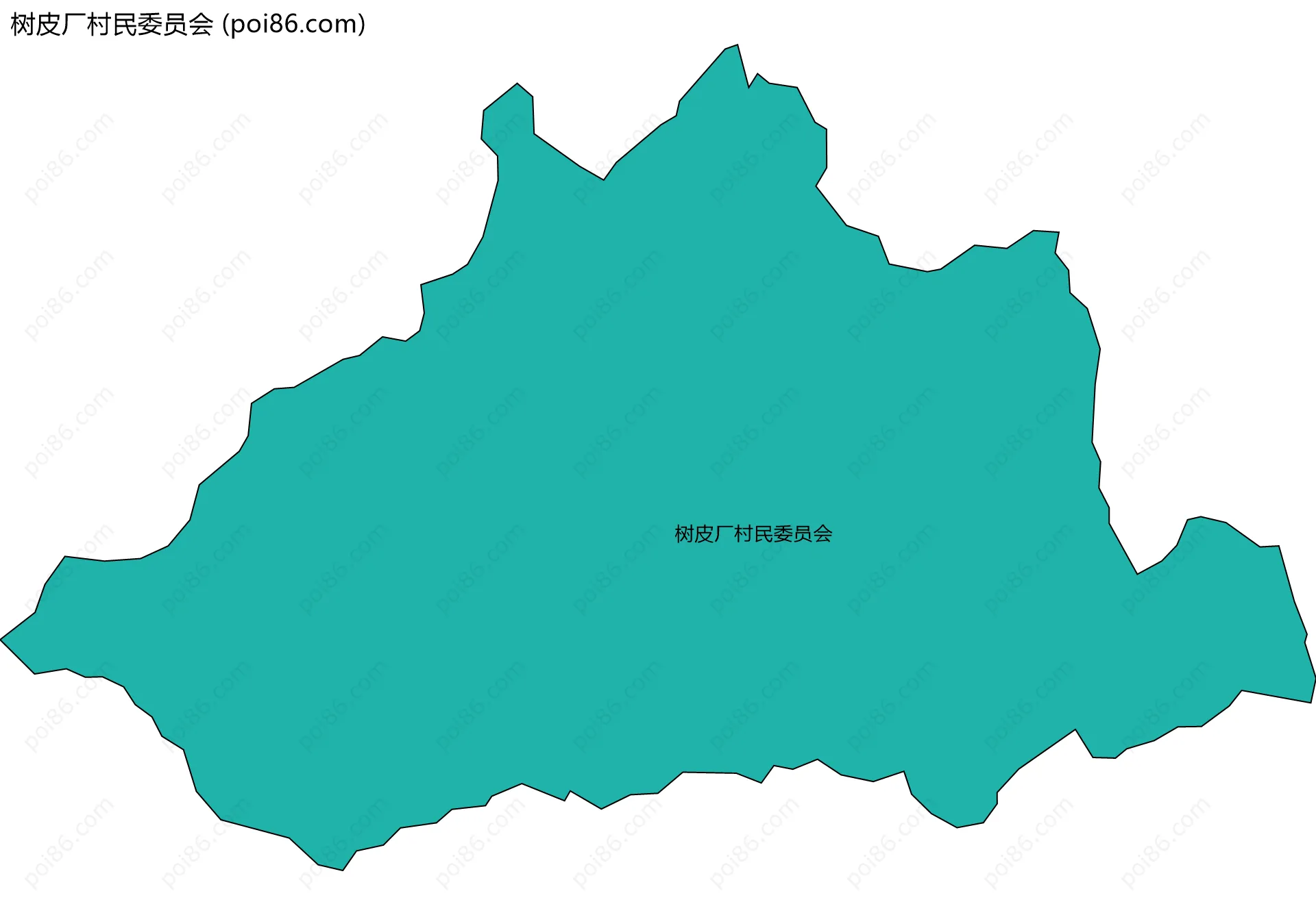 树皮厂村民委员会边界地图