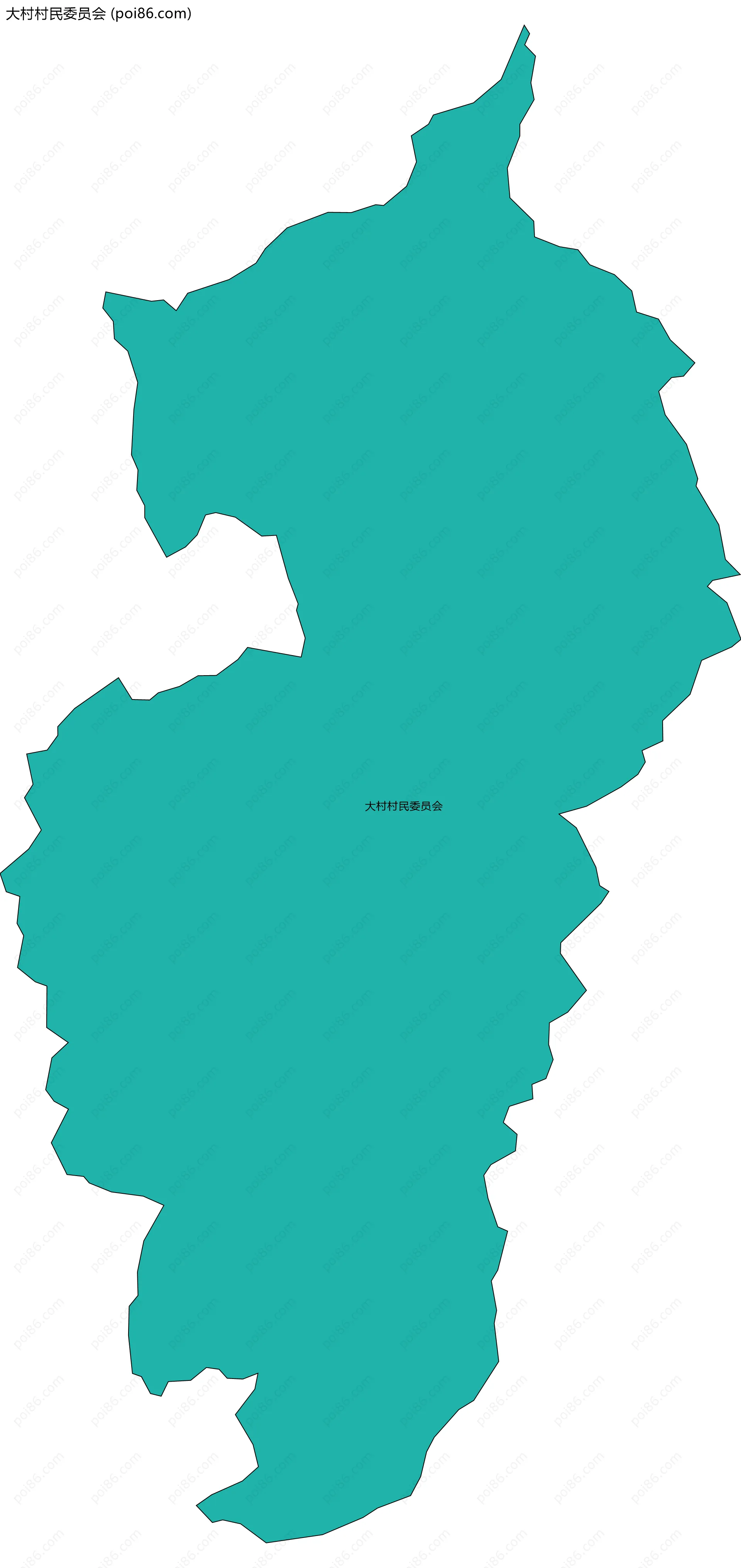 大村村民委员会边界地图