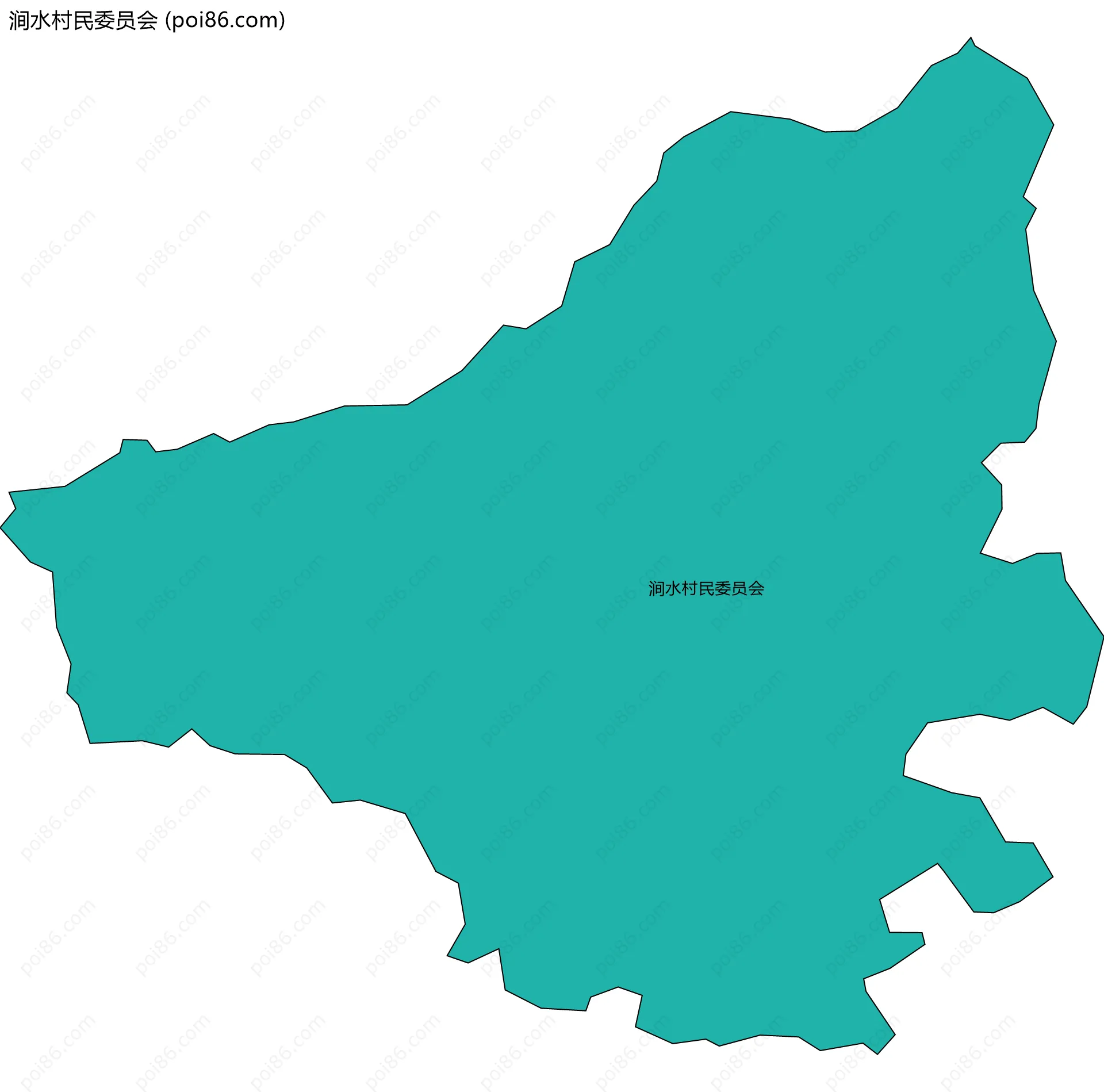 涧水村民委员会边界地图