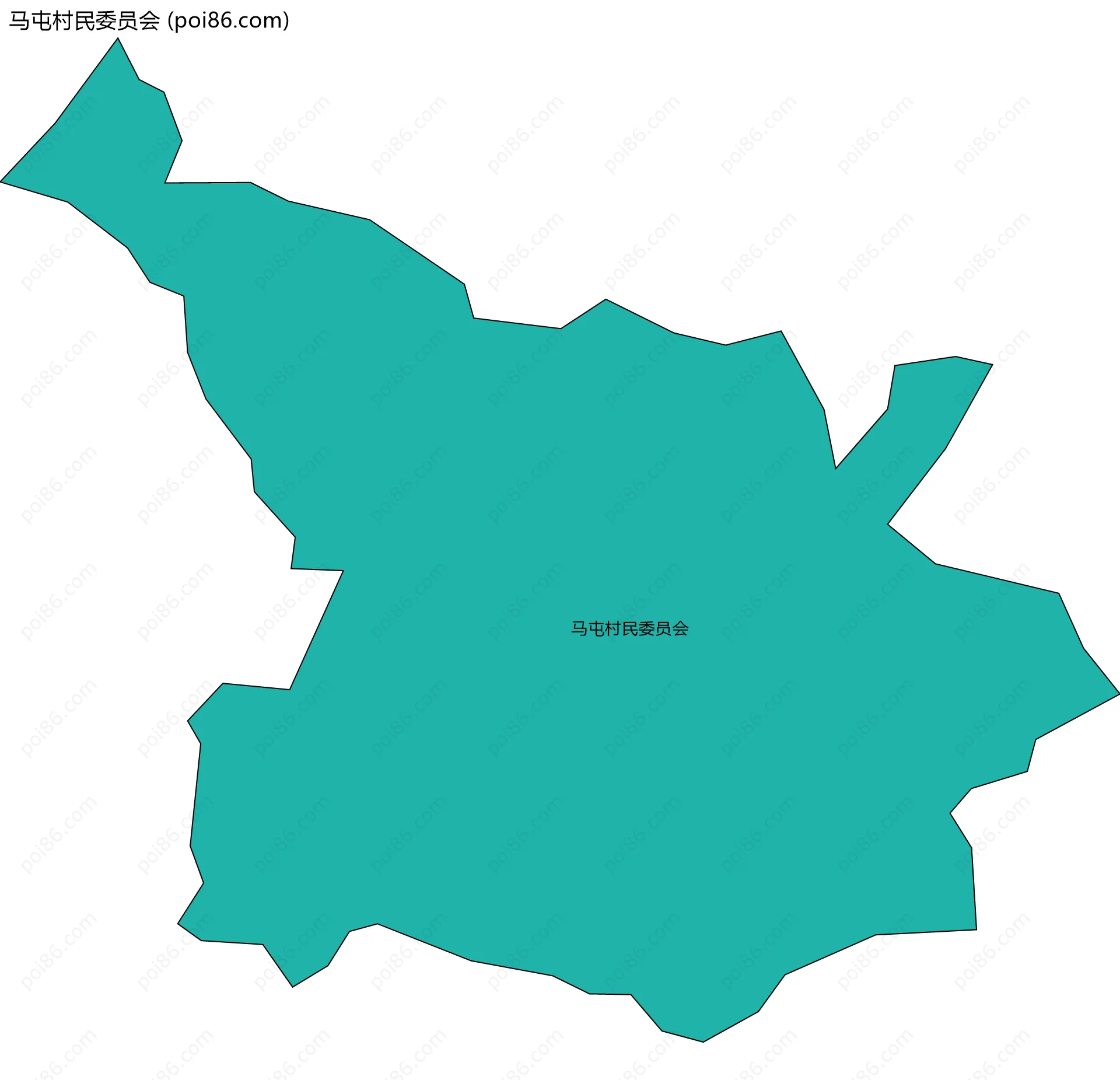 马屯村民委员会边界地图