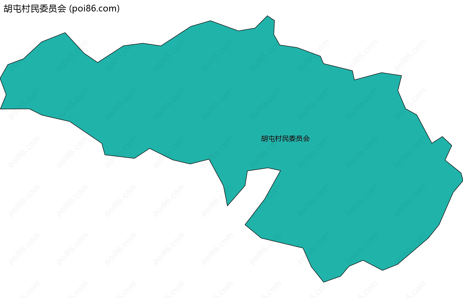 胡屯村民委员会边界地图