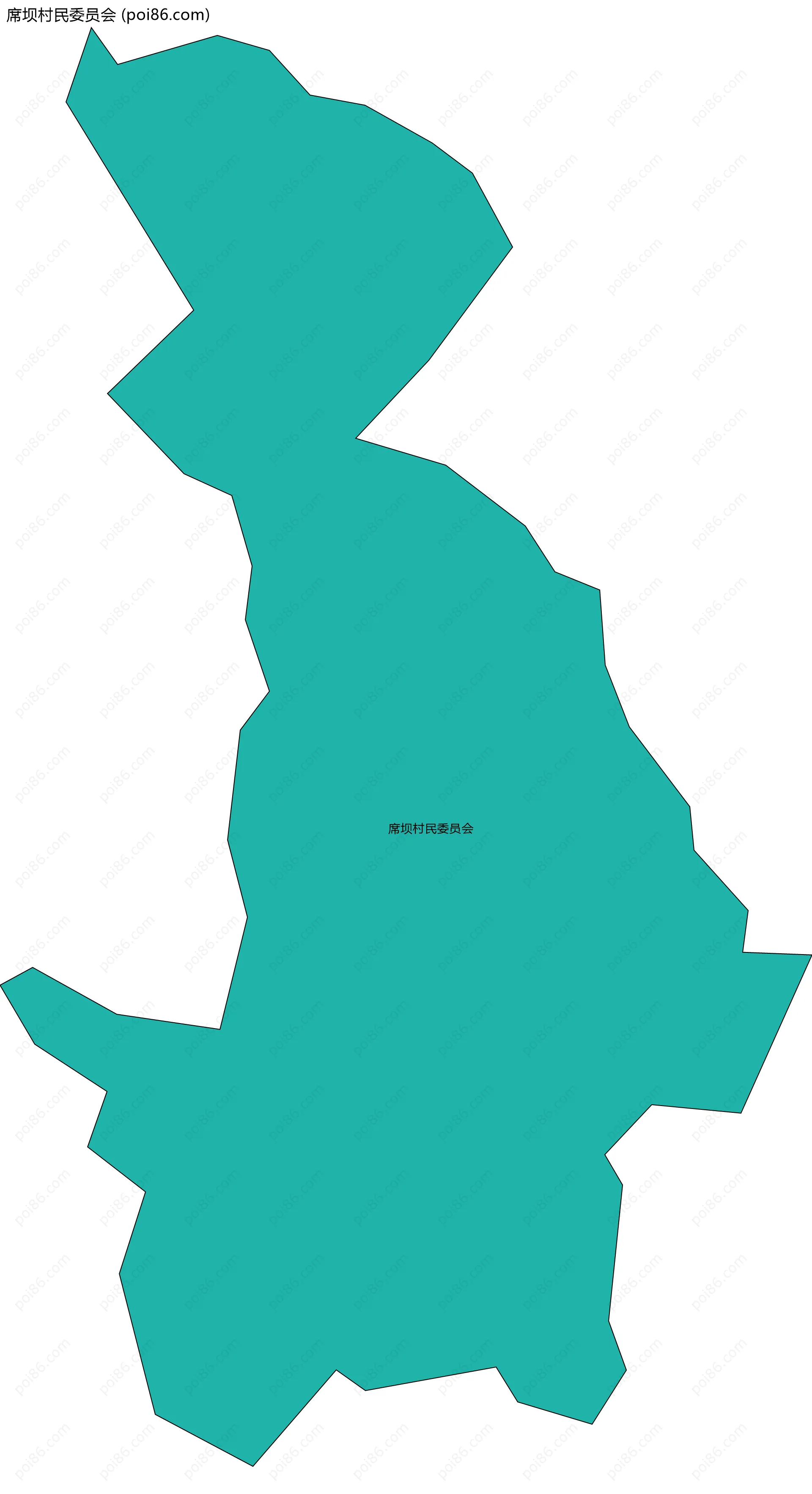 席坝村民委员会边界地图