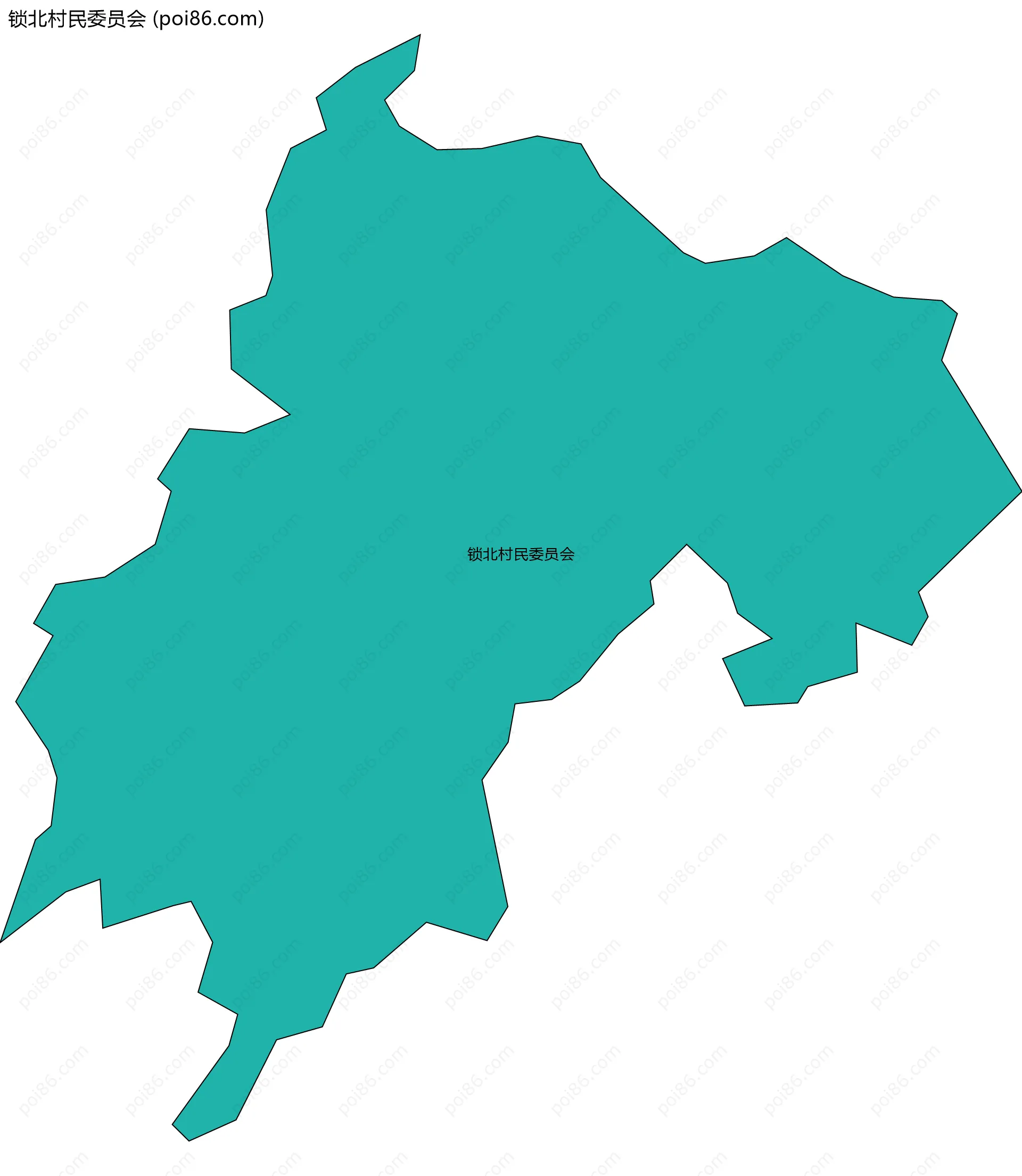 锁北村民委员会边界地图