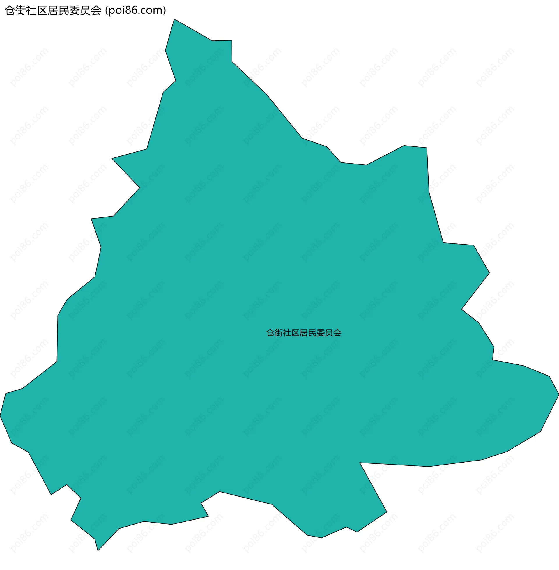 仓街社区居民委员会边界地图