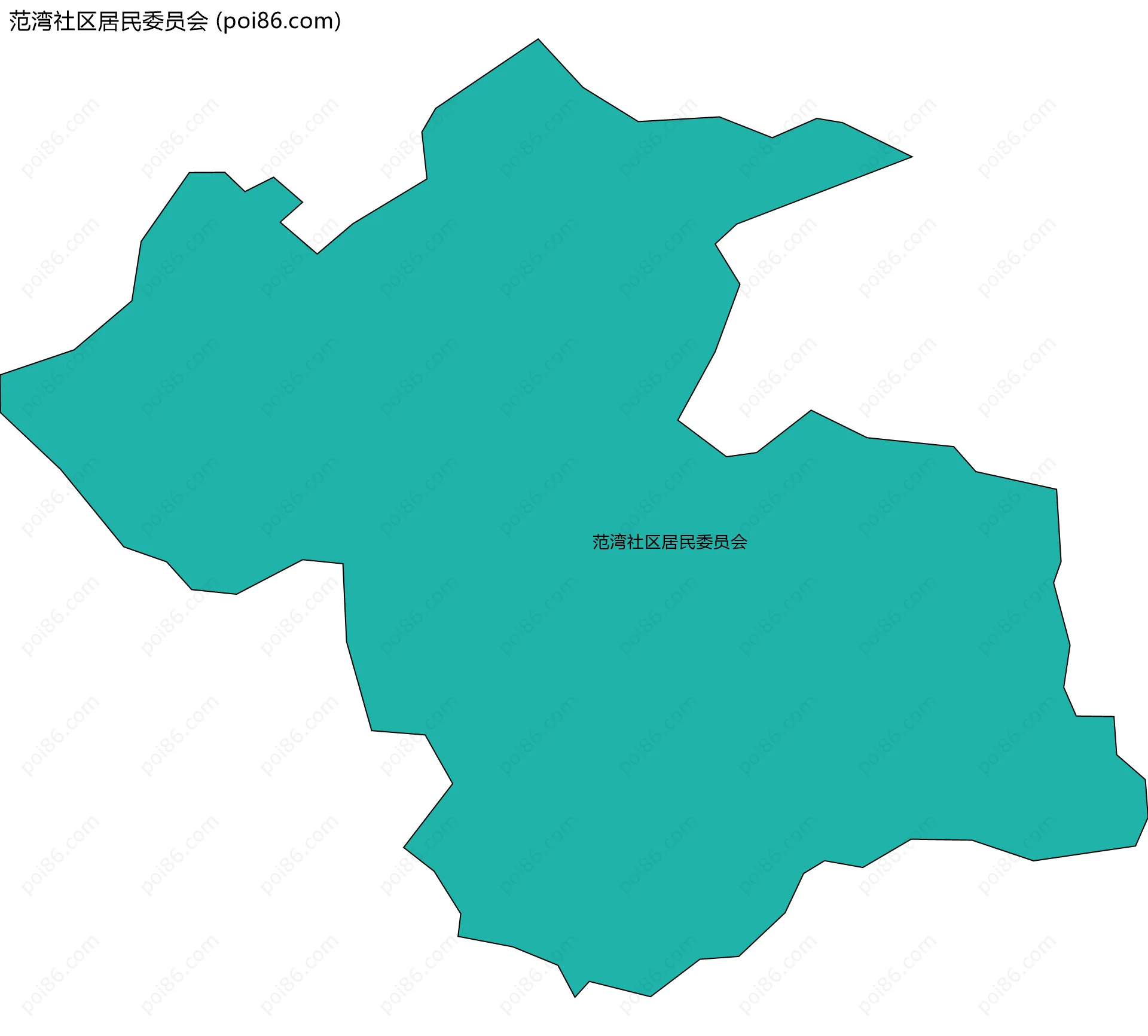 范湾社区居民委员会边界地图