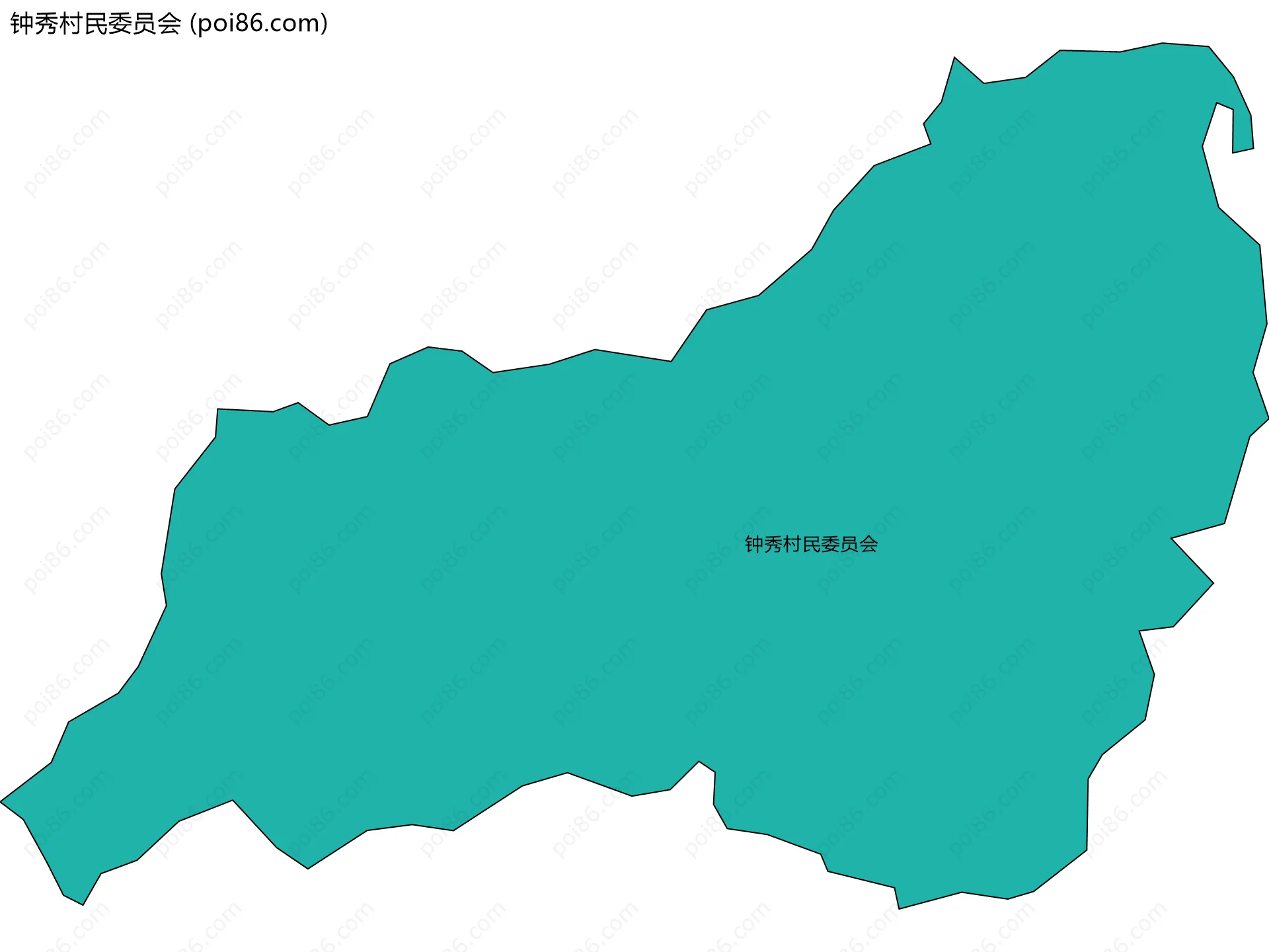 钟秀村民委员会边界地图