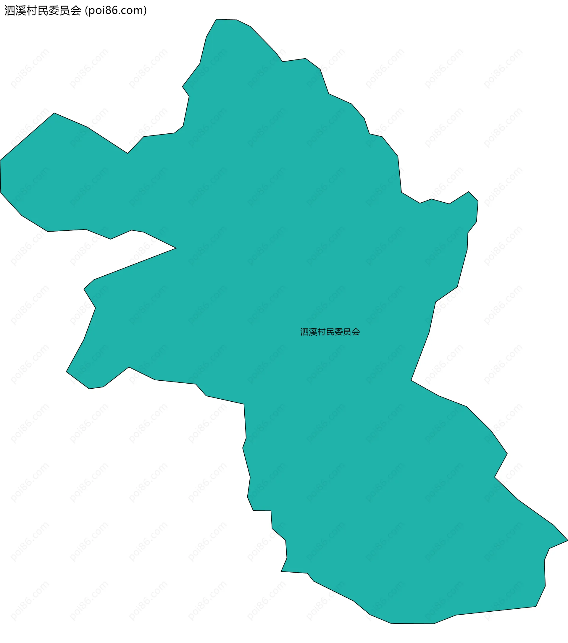 泗溪村民委员会边界地图