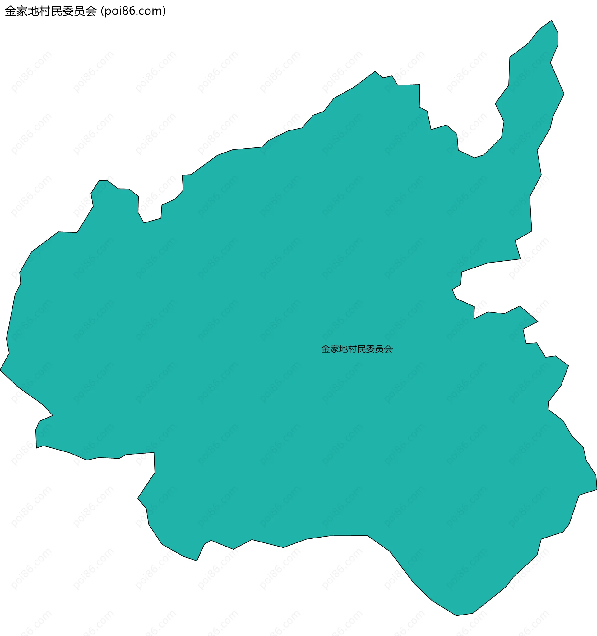 金家地村民委员会边界地图