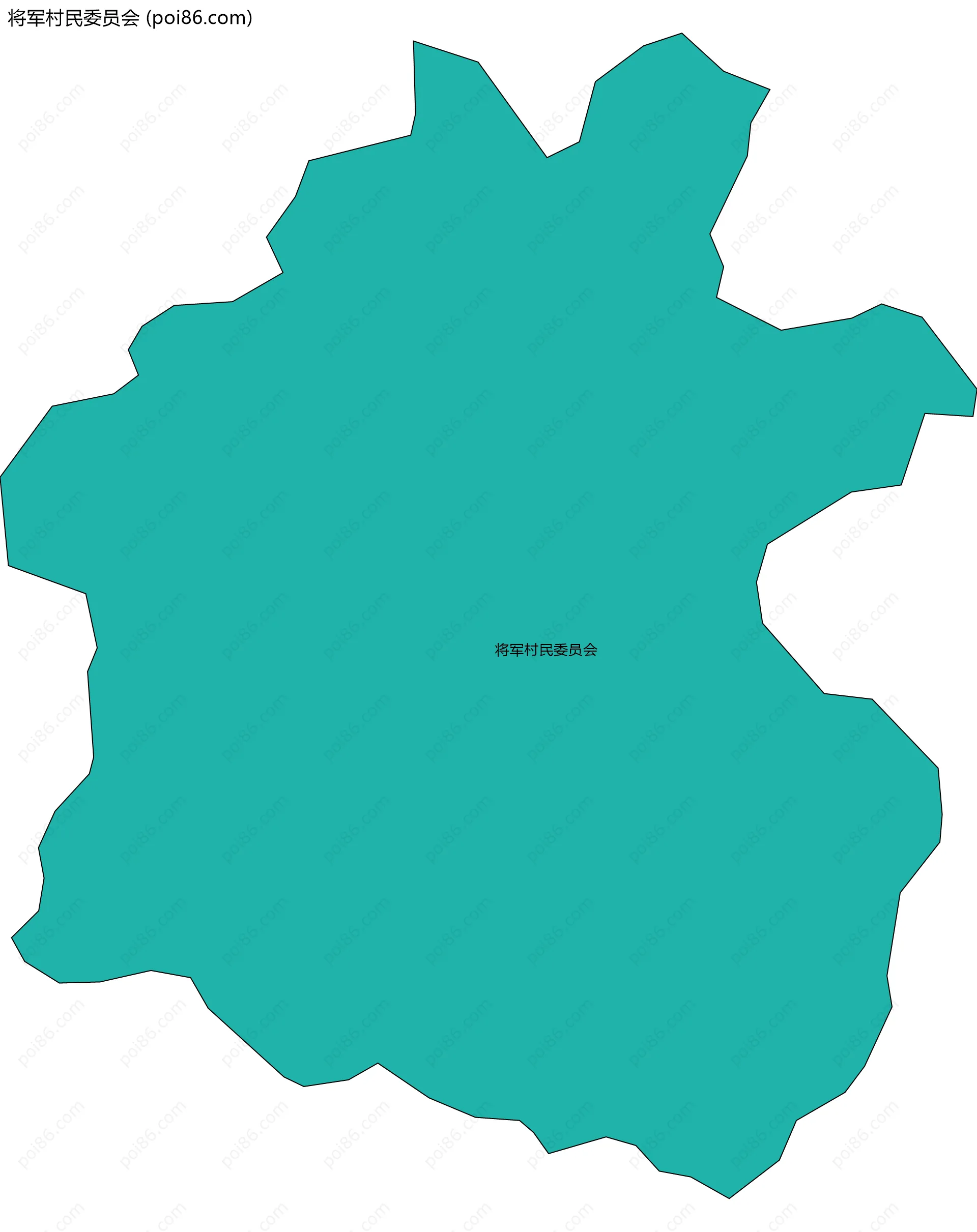 将军村民委员会边界地图