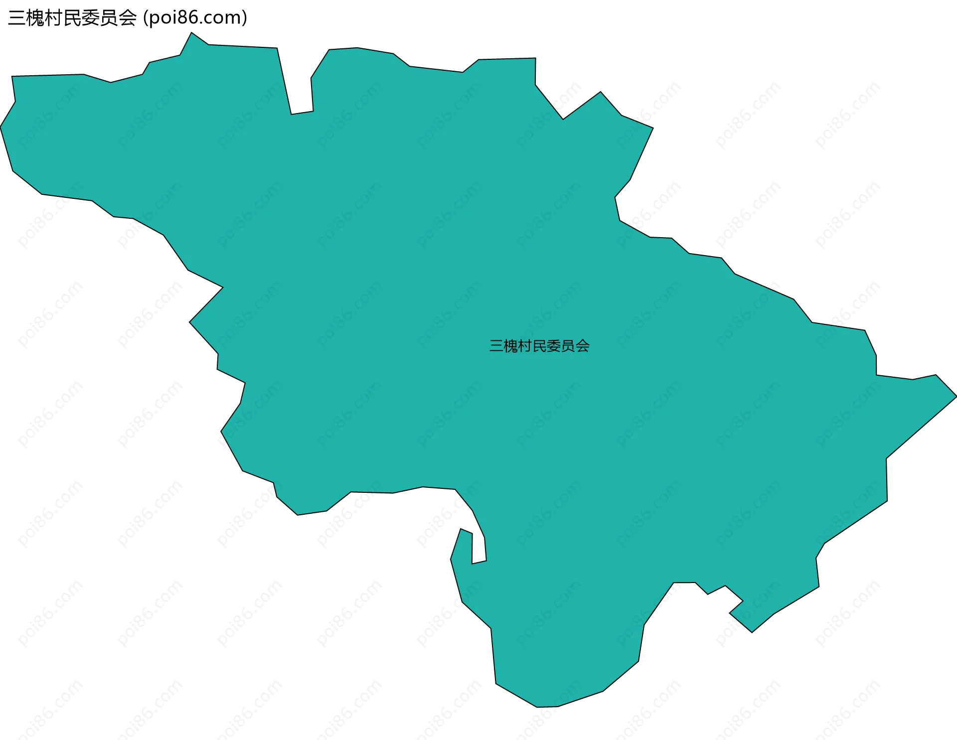 三槐村民委员会边界地图