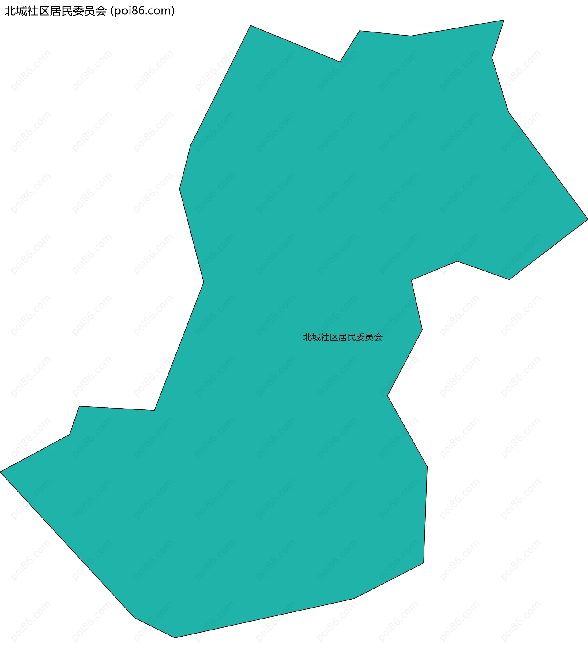 北城社区居民委员会边界地图