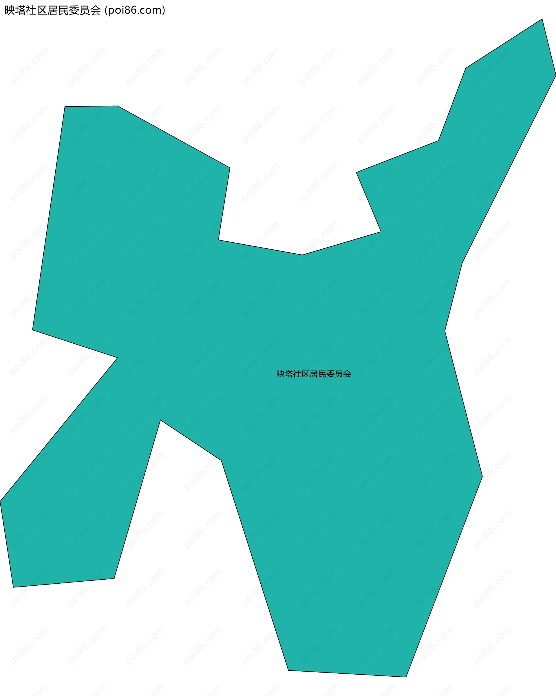 映塔社区居民委员会边界地图