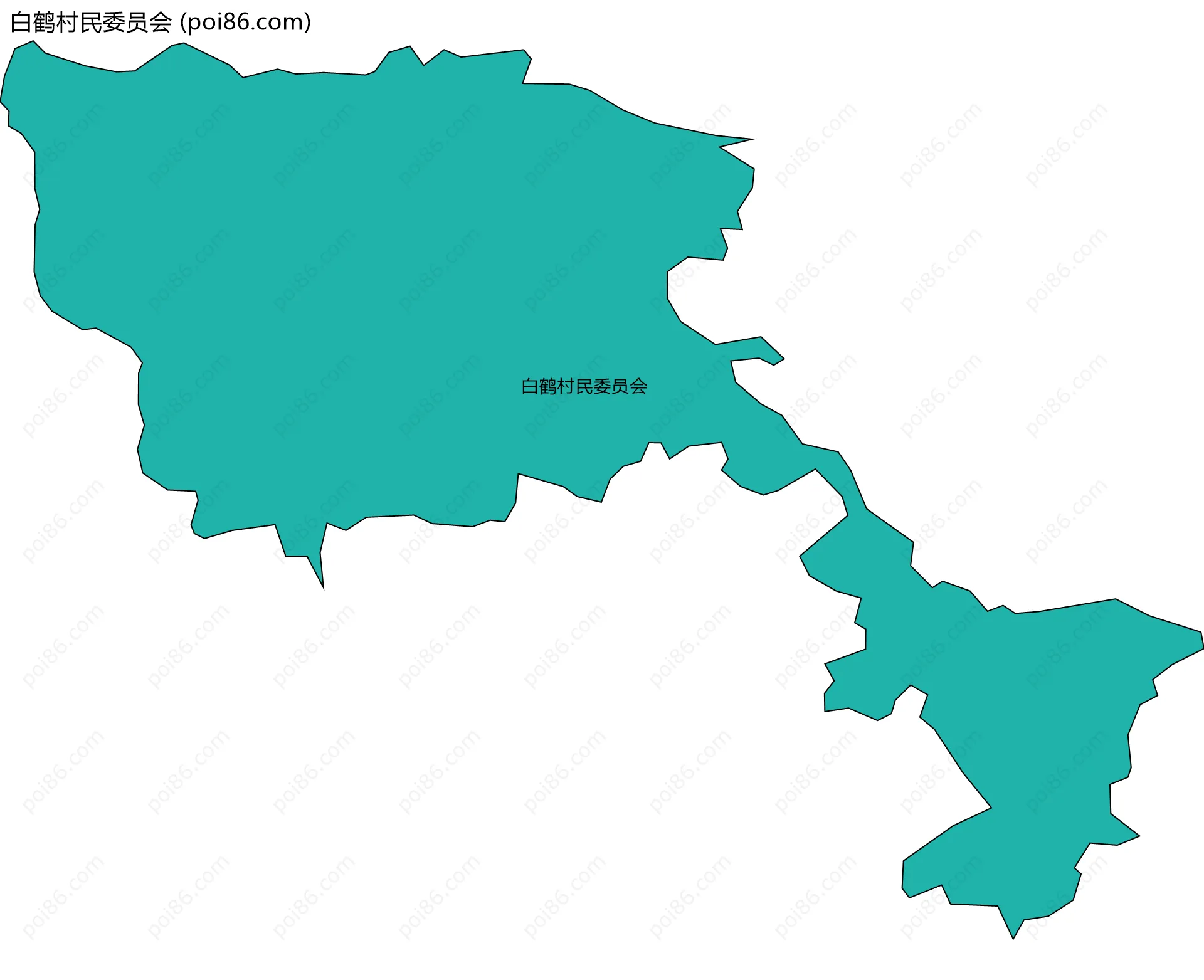 白鹤村民委员会边界地图