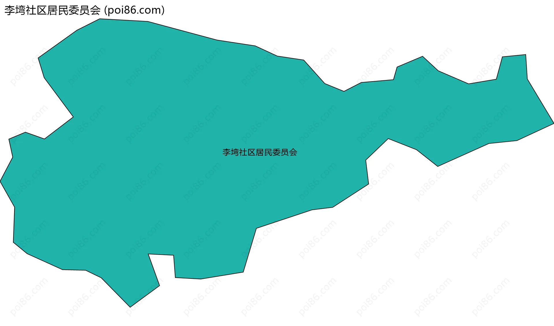 李塆社区居民委员会边界地图
