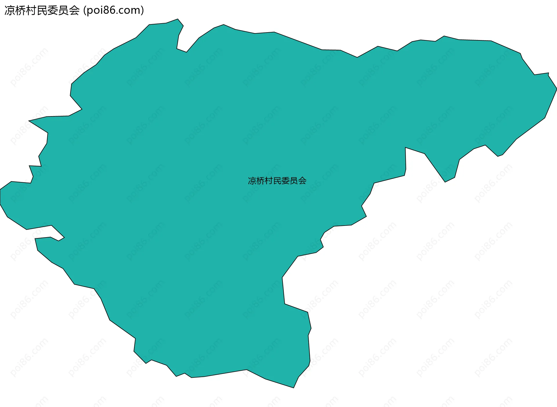 凉桥村民委员会边界地图