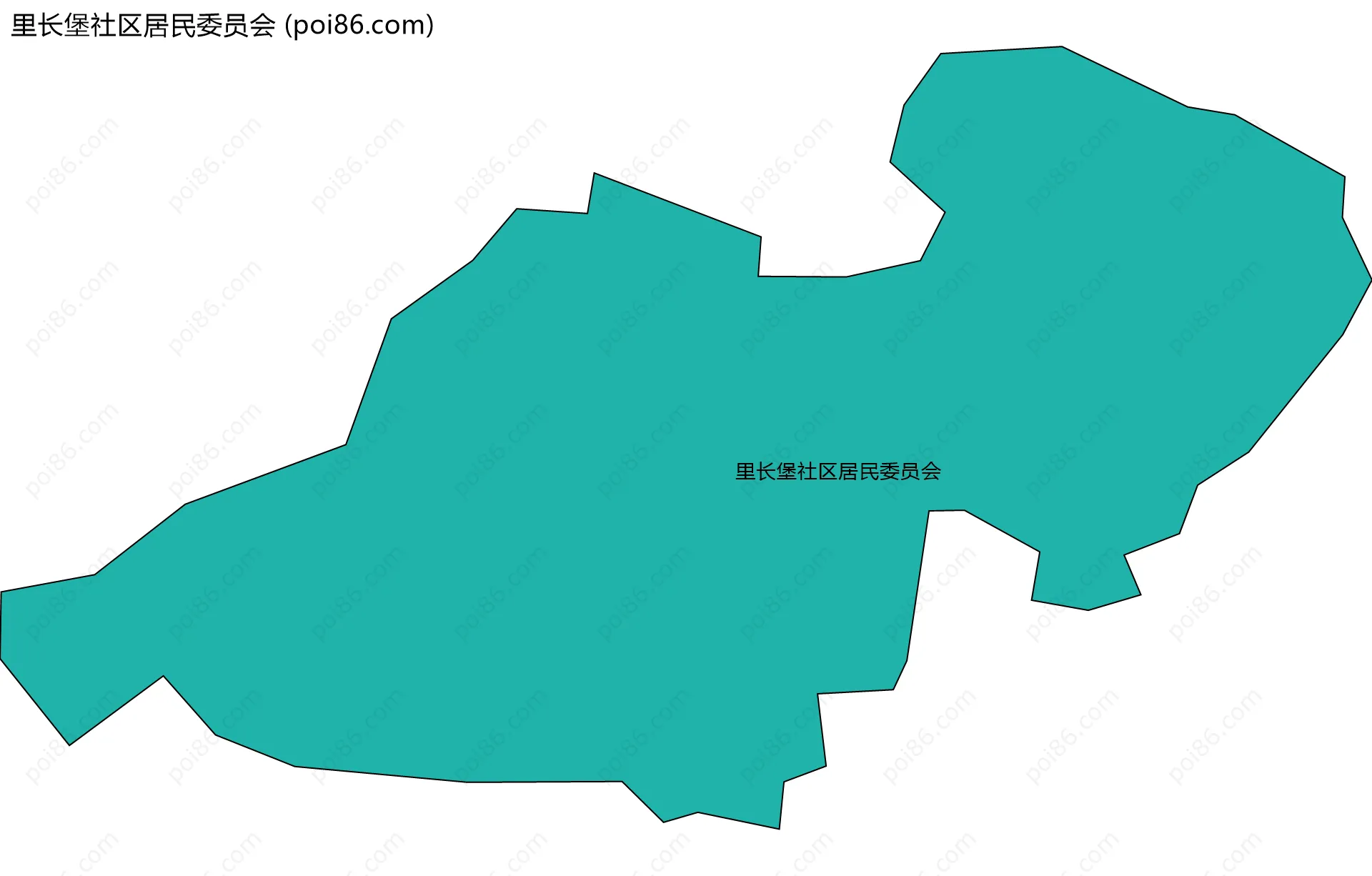 里长堡社区居民委员会边界地图
