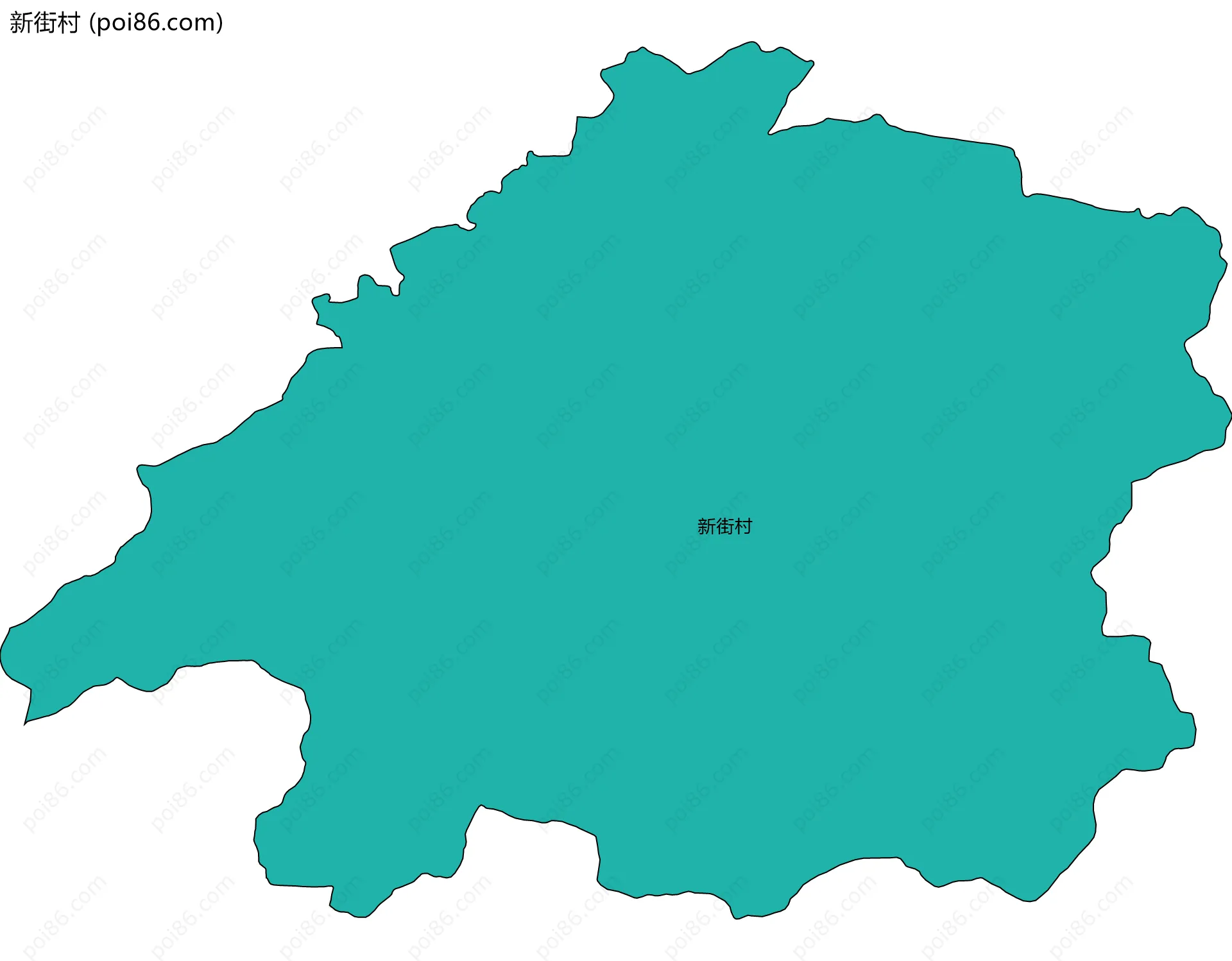 新街村边界地图
