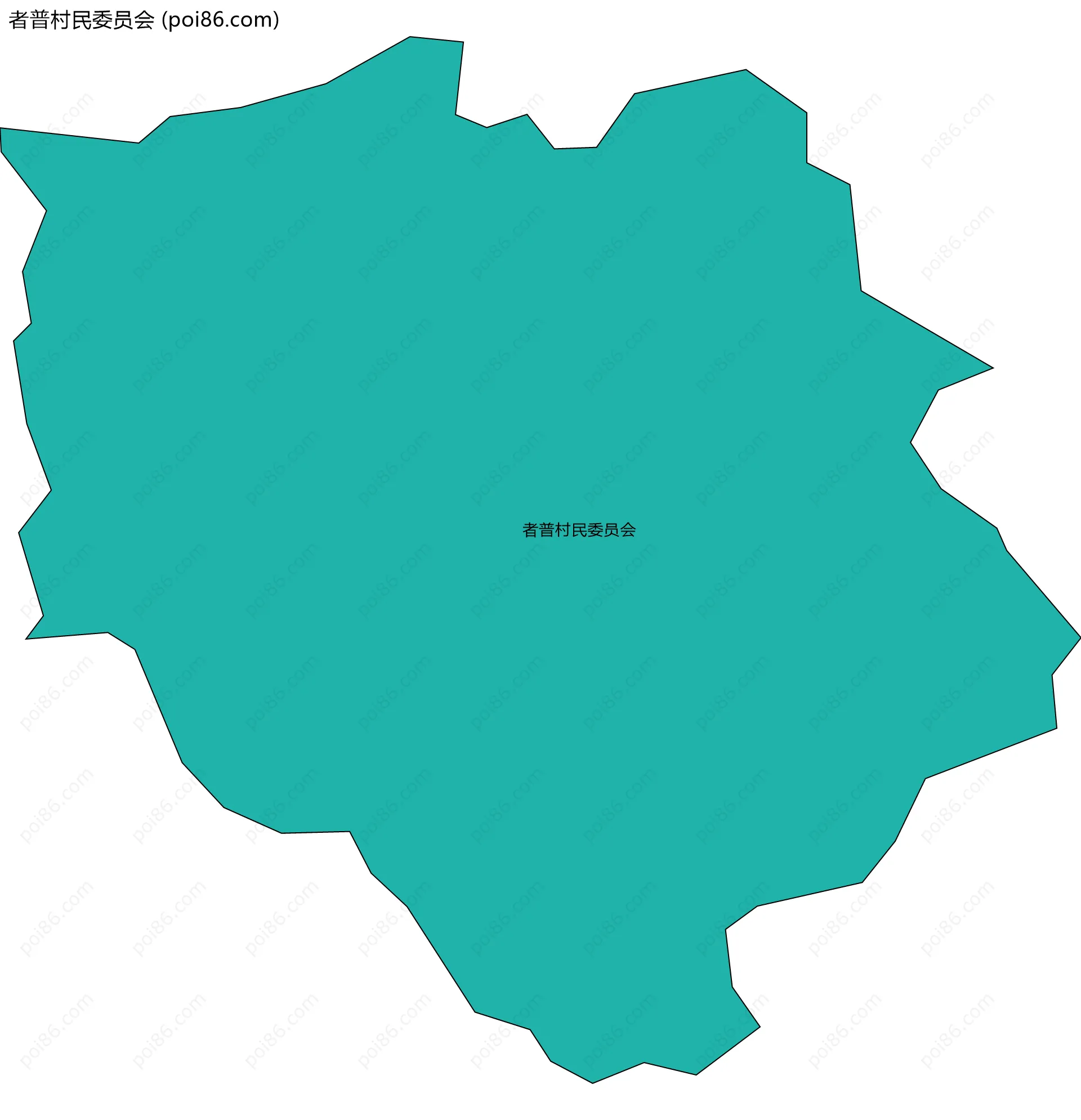 者普村民委员会边界地图