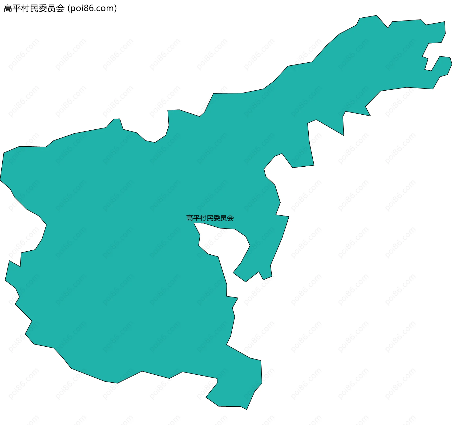 高平村民委员会边界地图