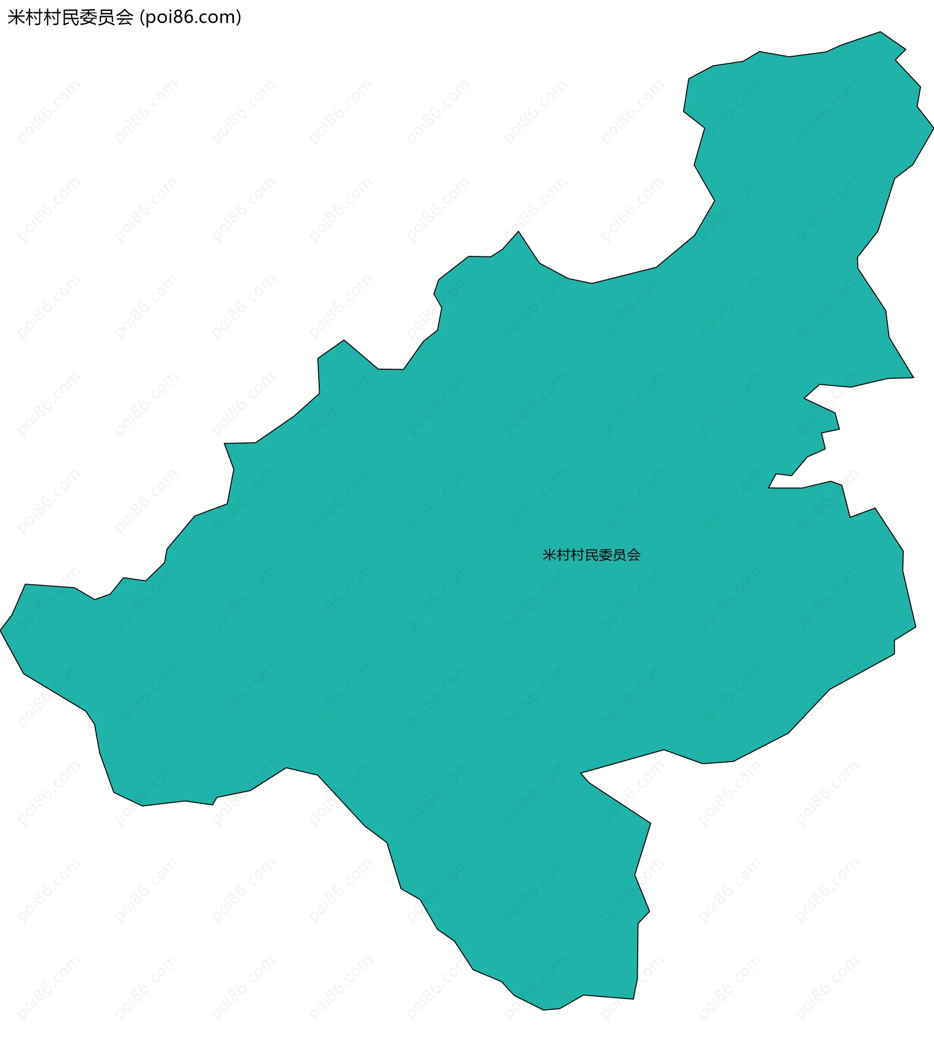 米村村民委员会边界地图