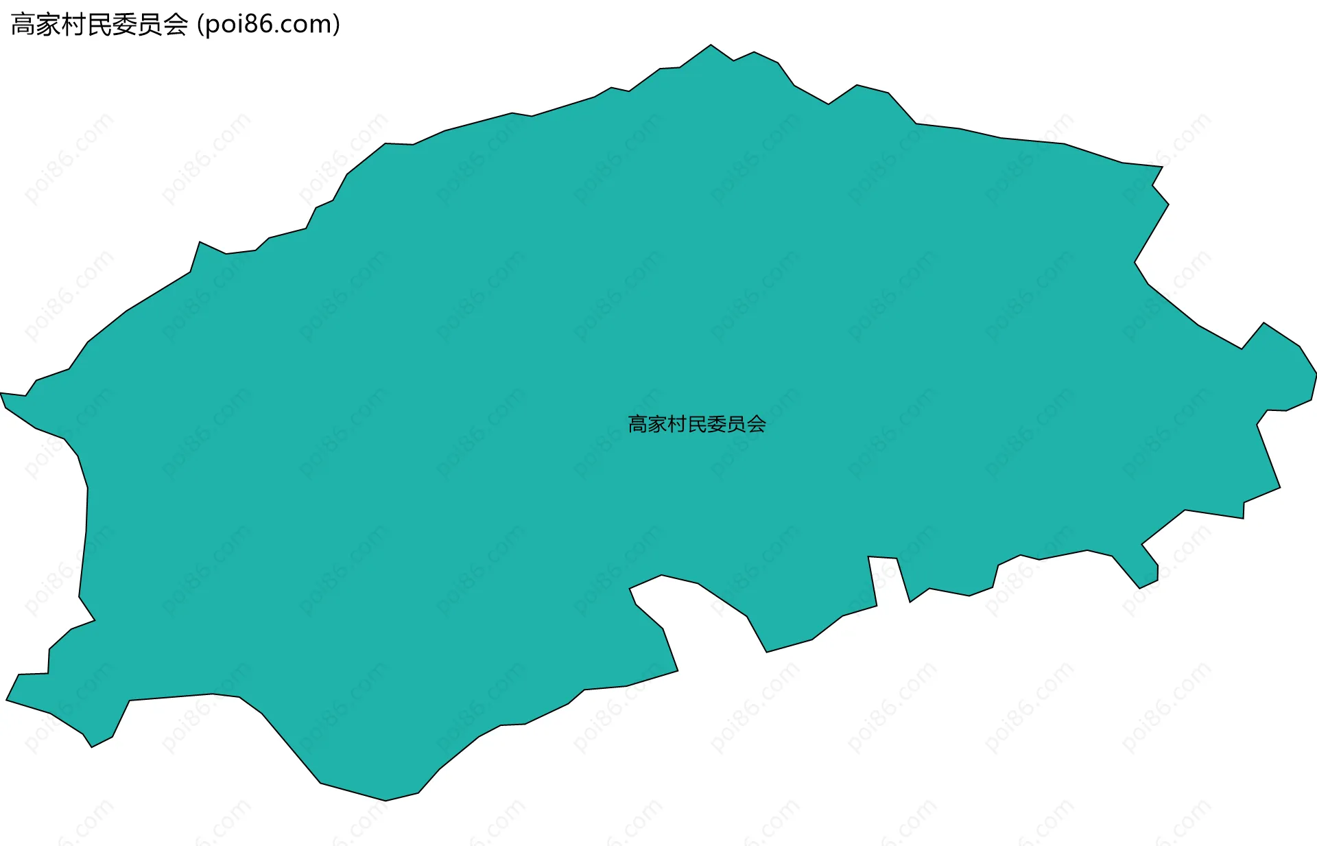 高家村民委员会边界地图